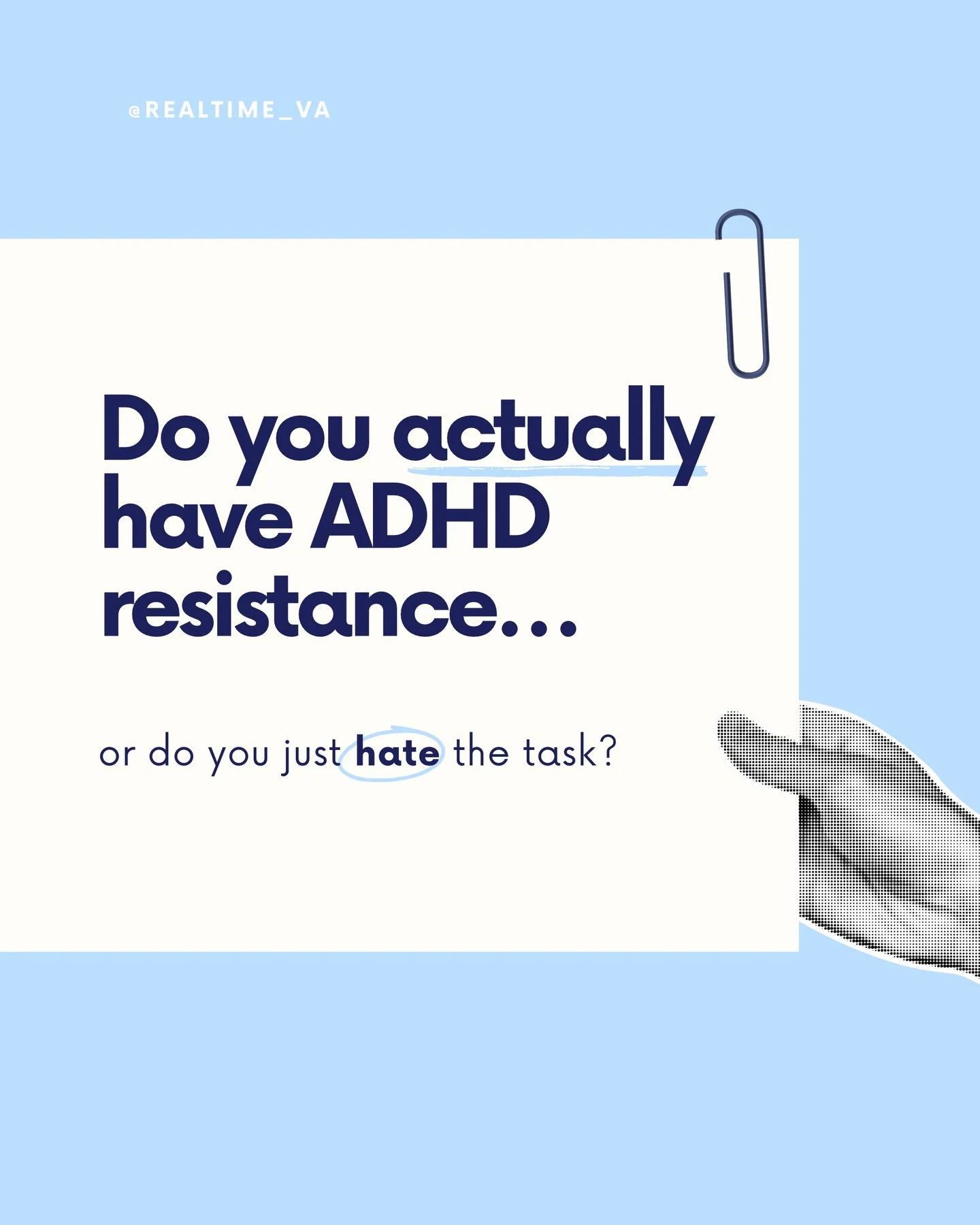 Not every avoided task is procrastination. 👀

Sometimes your brain is blocked.

Sometimes the task drains every ounce of dopamine you have.

And sometimes the reason you keep avoiding it is because deep down&hellip;

it simply does not fit your brai