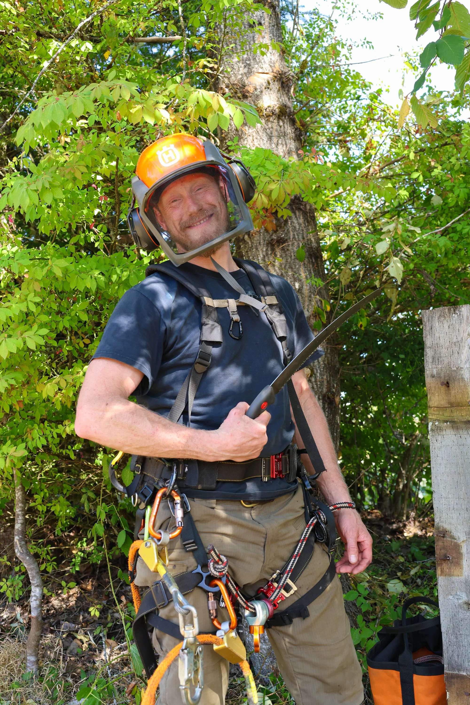 Bentley Dempster, arborist for Forest and Field LLC in Lewis County