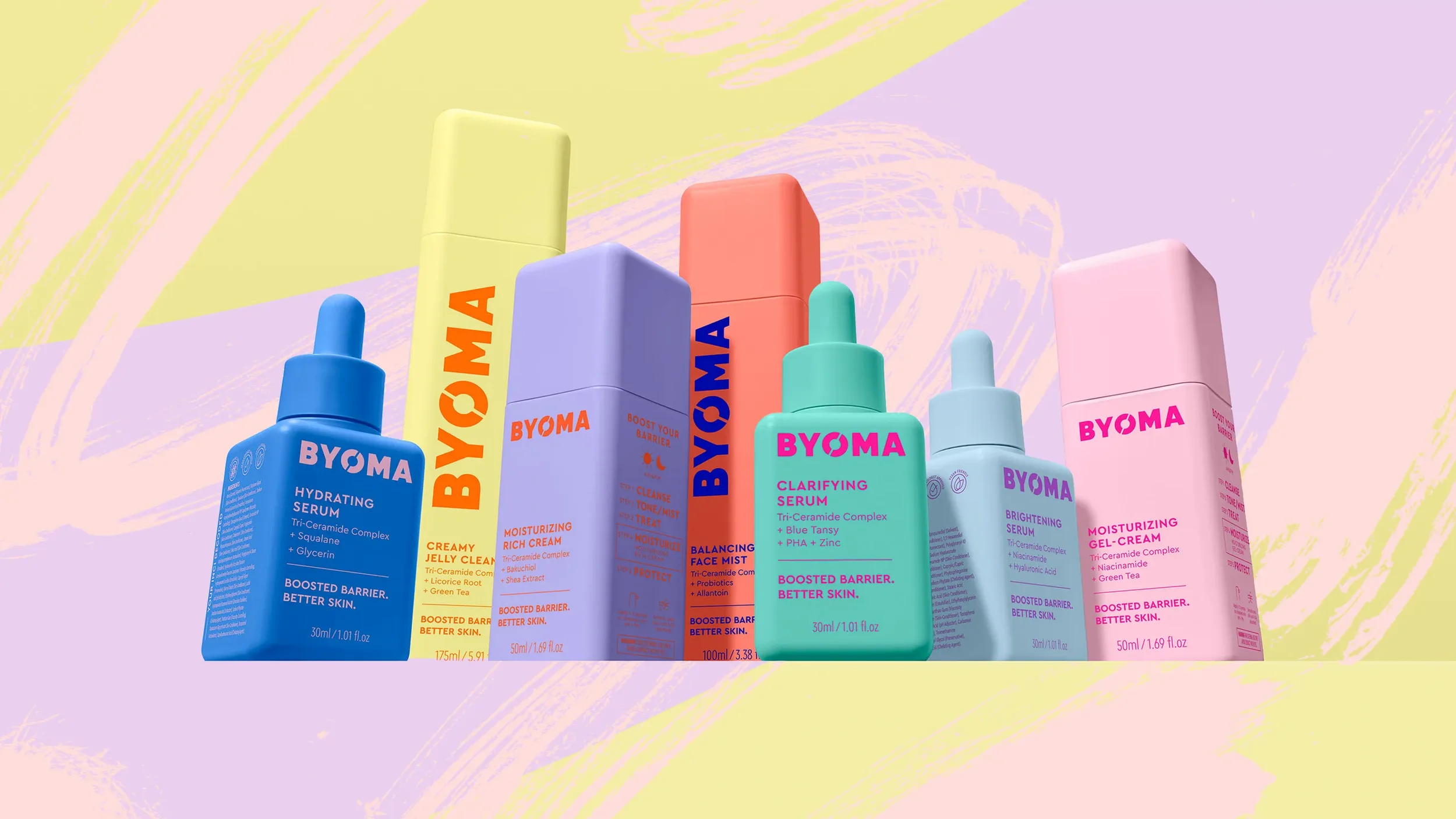 colourful, geometric skincare packaging inspiration