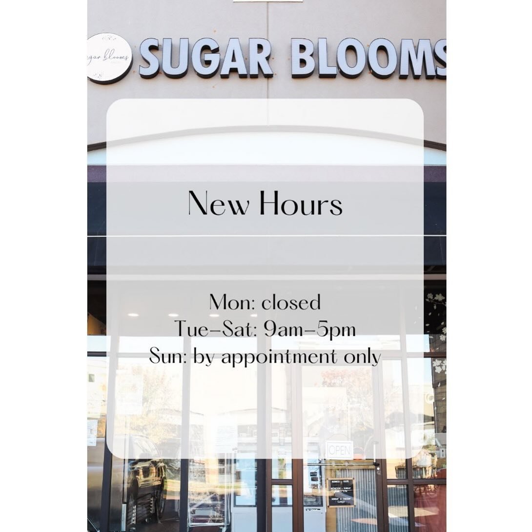 🎉 Exciting News! 🎉

Starting this week, our operating hours are changing to better serve you!

🕘 Tuesday - Saturday: 9am - 5pm
📅 Sunday: By appointment and for pre-order pickup only (including holidays)
🚪 Monday: Closed

With these new hours, we