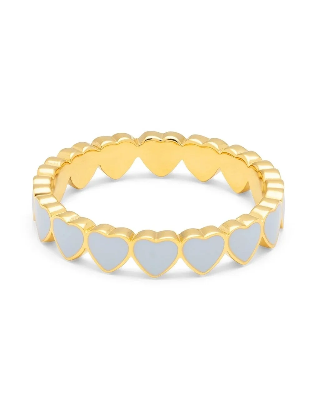 LULU Copenhagen Ring Connected Hearts in Skyride Blue