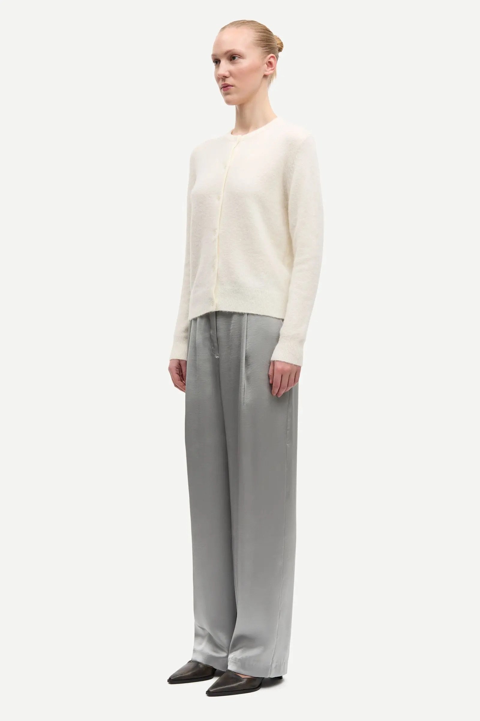 Samsoe Samsoe Cardigan Nor O Short in Off White