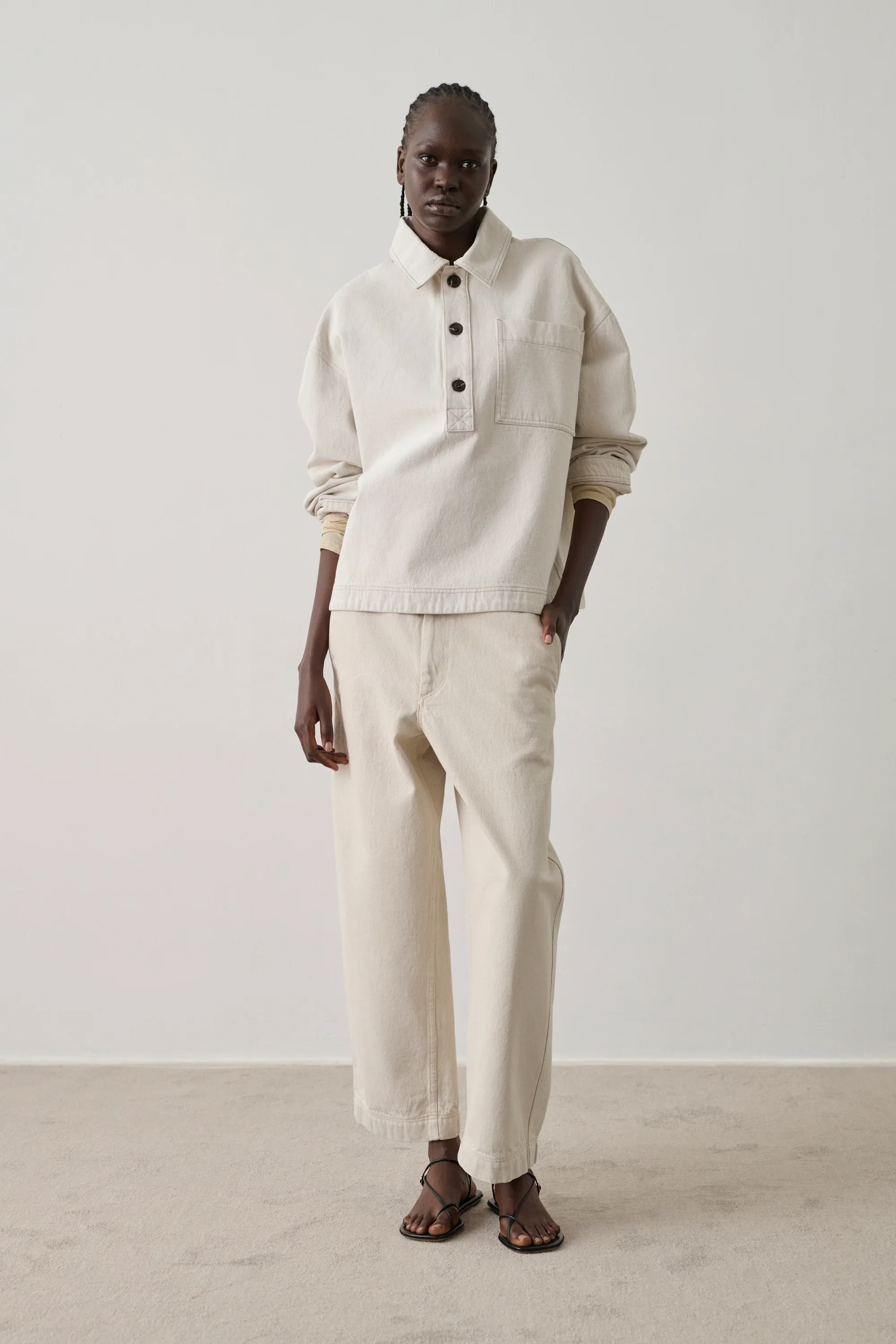 Soeur Denim Bluse Austin in White Denim