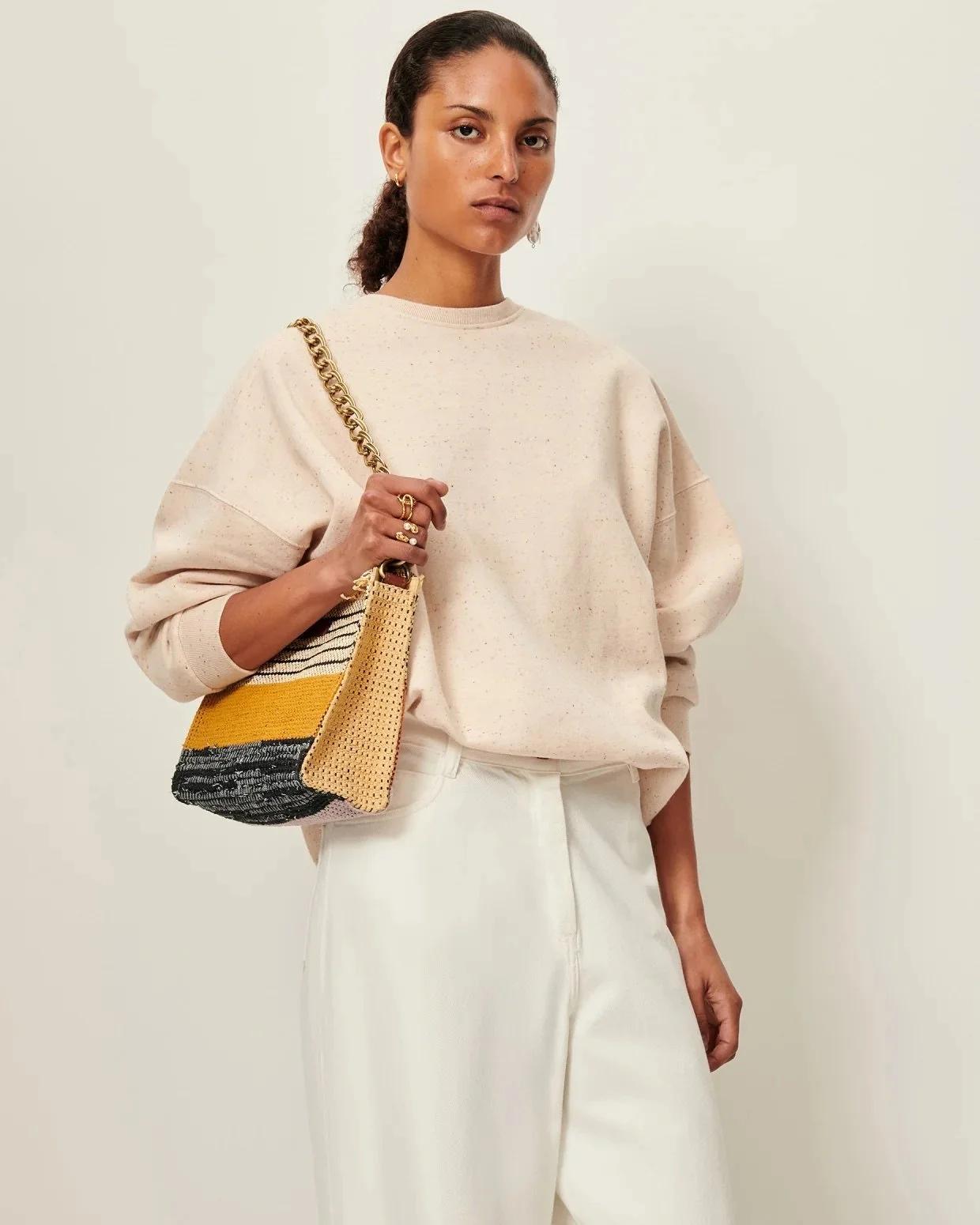 Sessùn Sweatshirt Chebbi in Sandstone