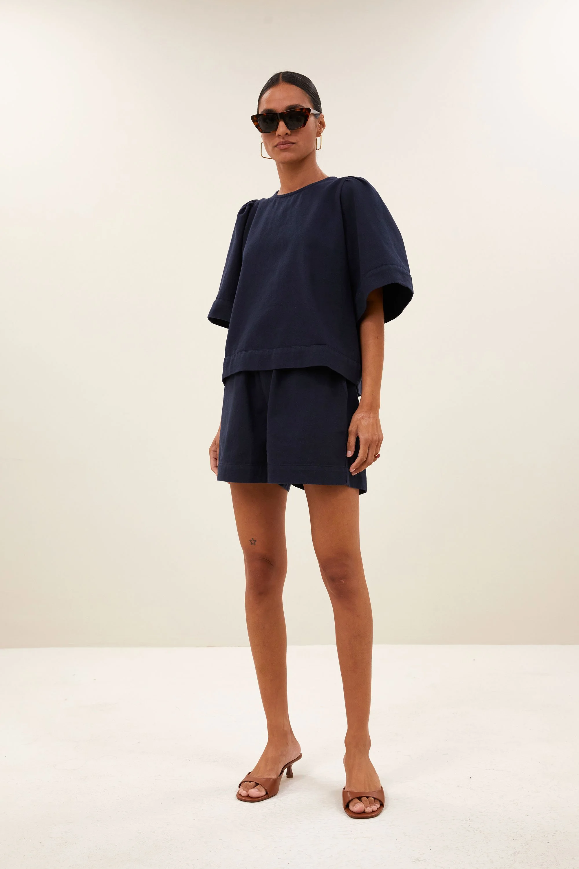 By Bar Bluse Olivia in Navy