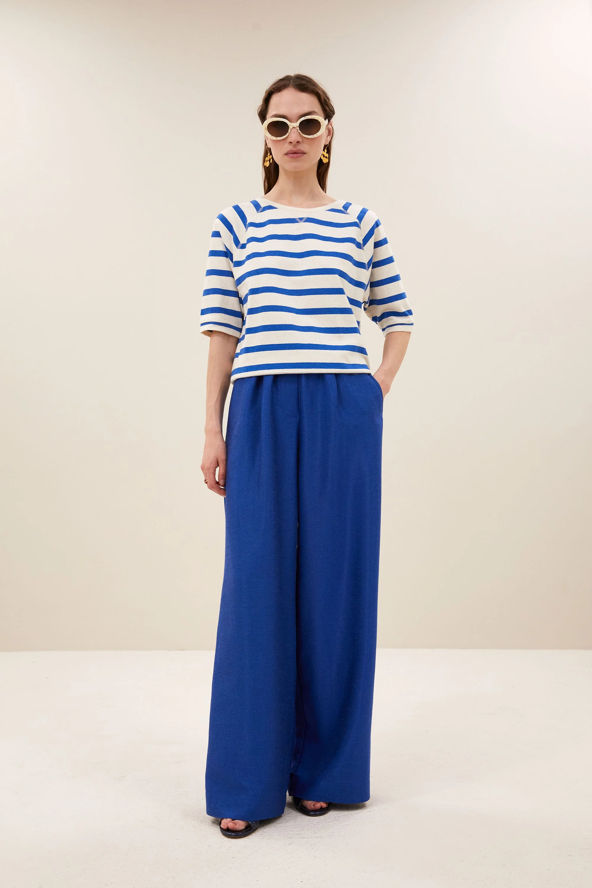 By Bar Shirt Neva in Azur Blue Striped