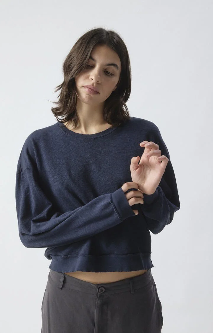 American Vintage Longsleeve Sonoma Boxy in Navy