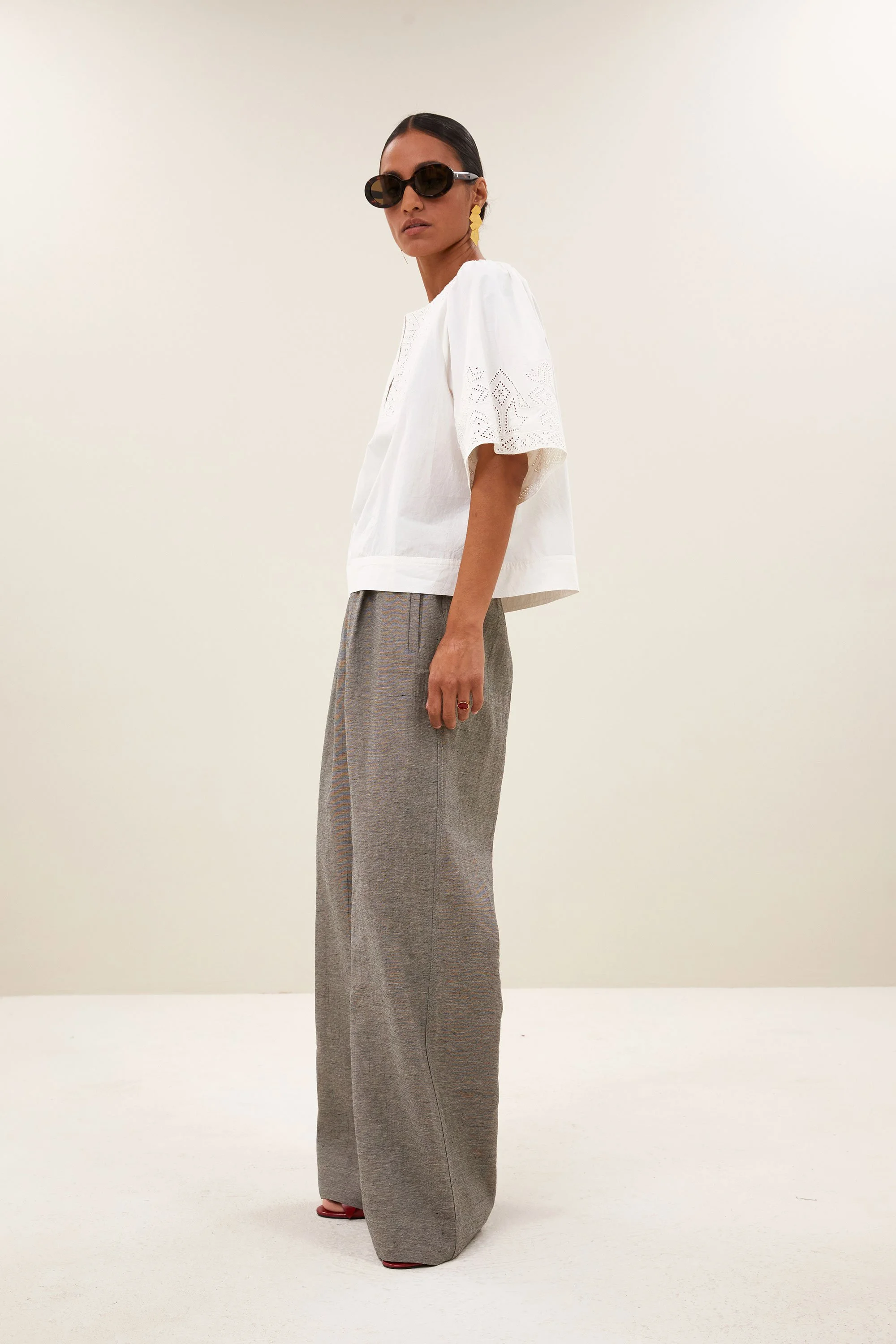 By Bar Bluse Olivia in Cloud White