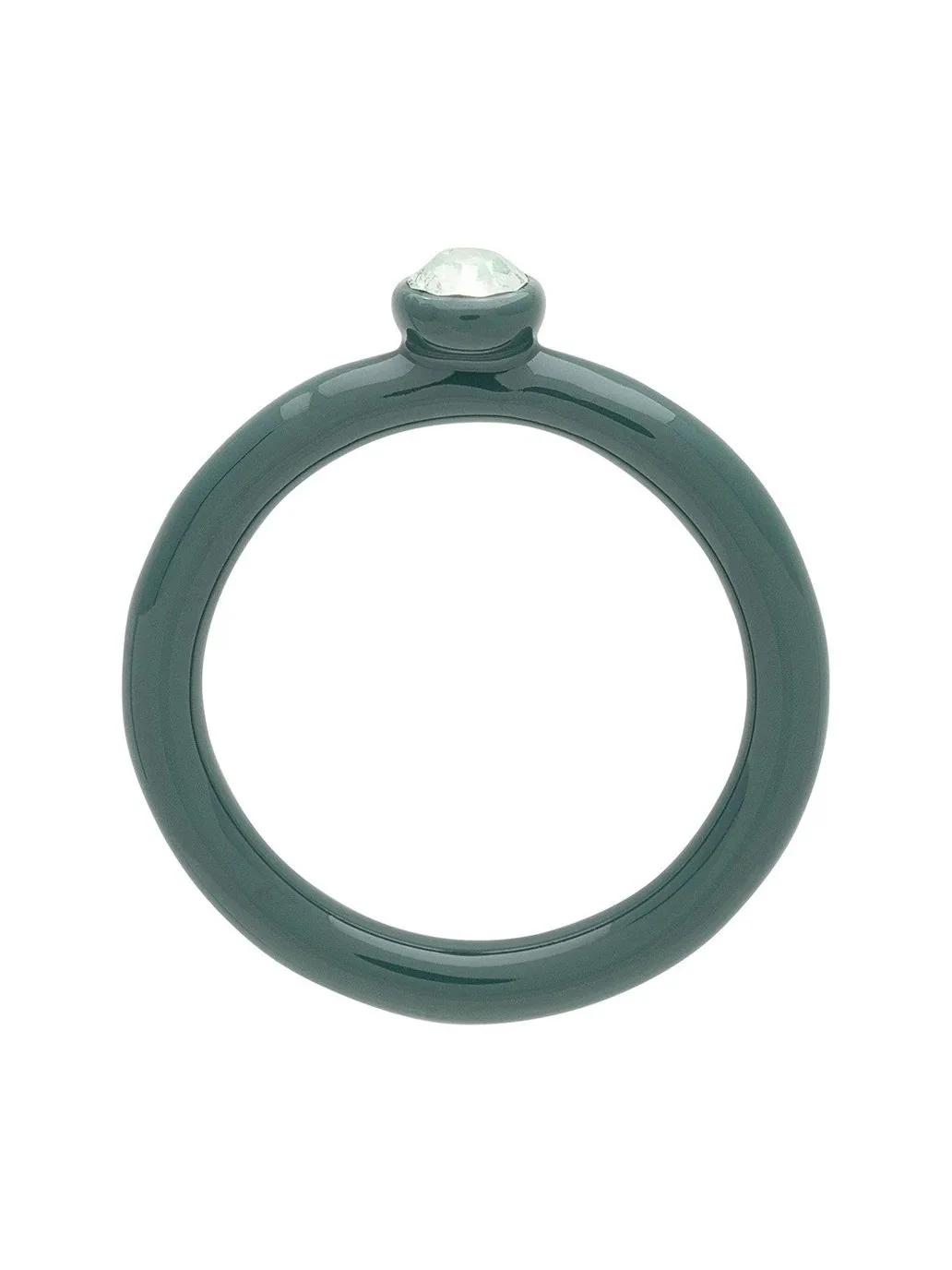 LULU Copenhagen Ring Crystal in North Sea Green