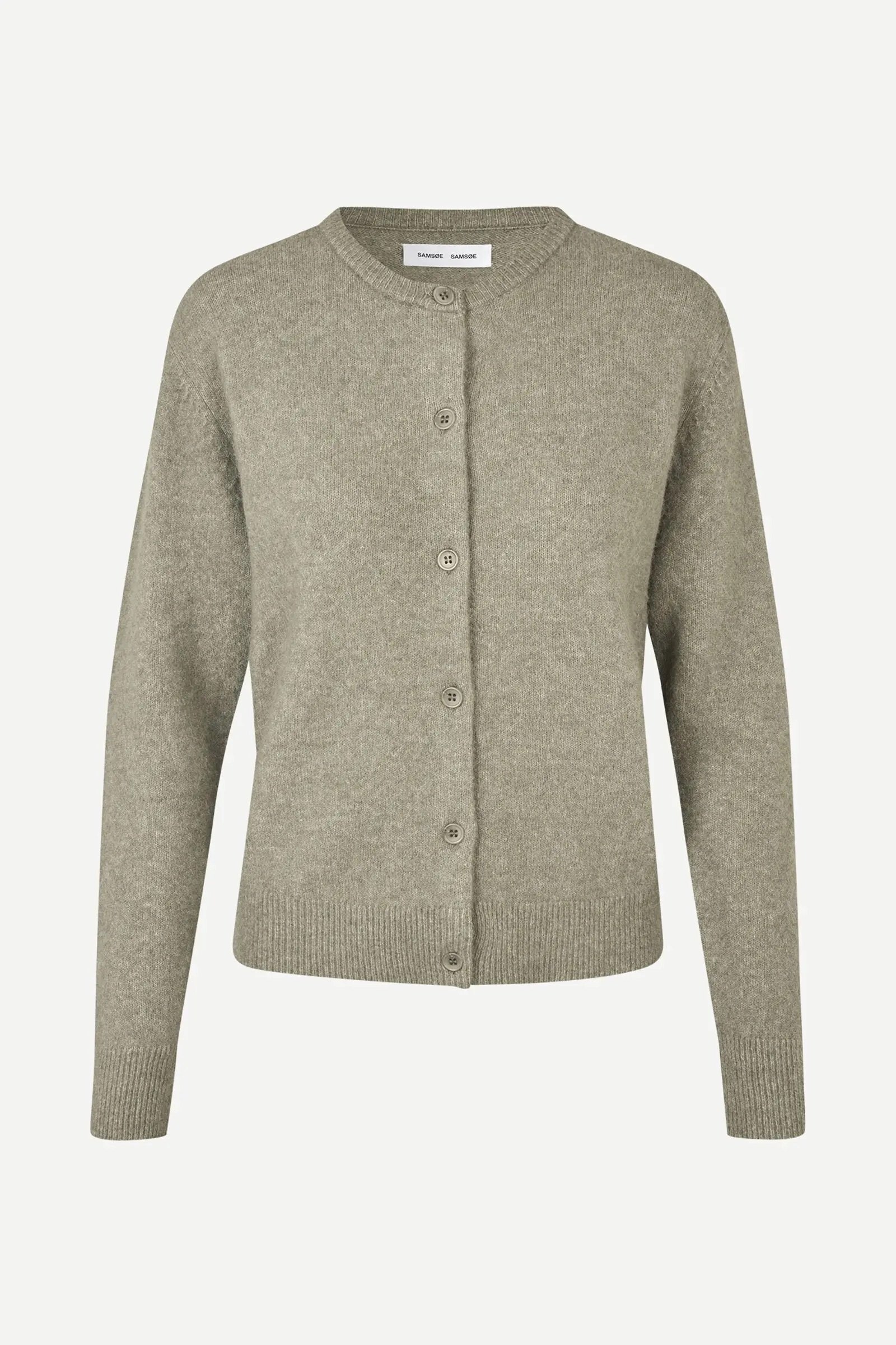 Samsoe Samsoe Cardigan Nor O Short in Khaki