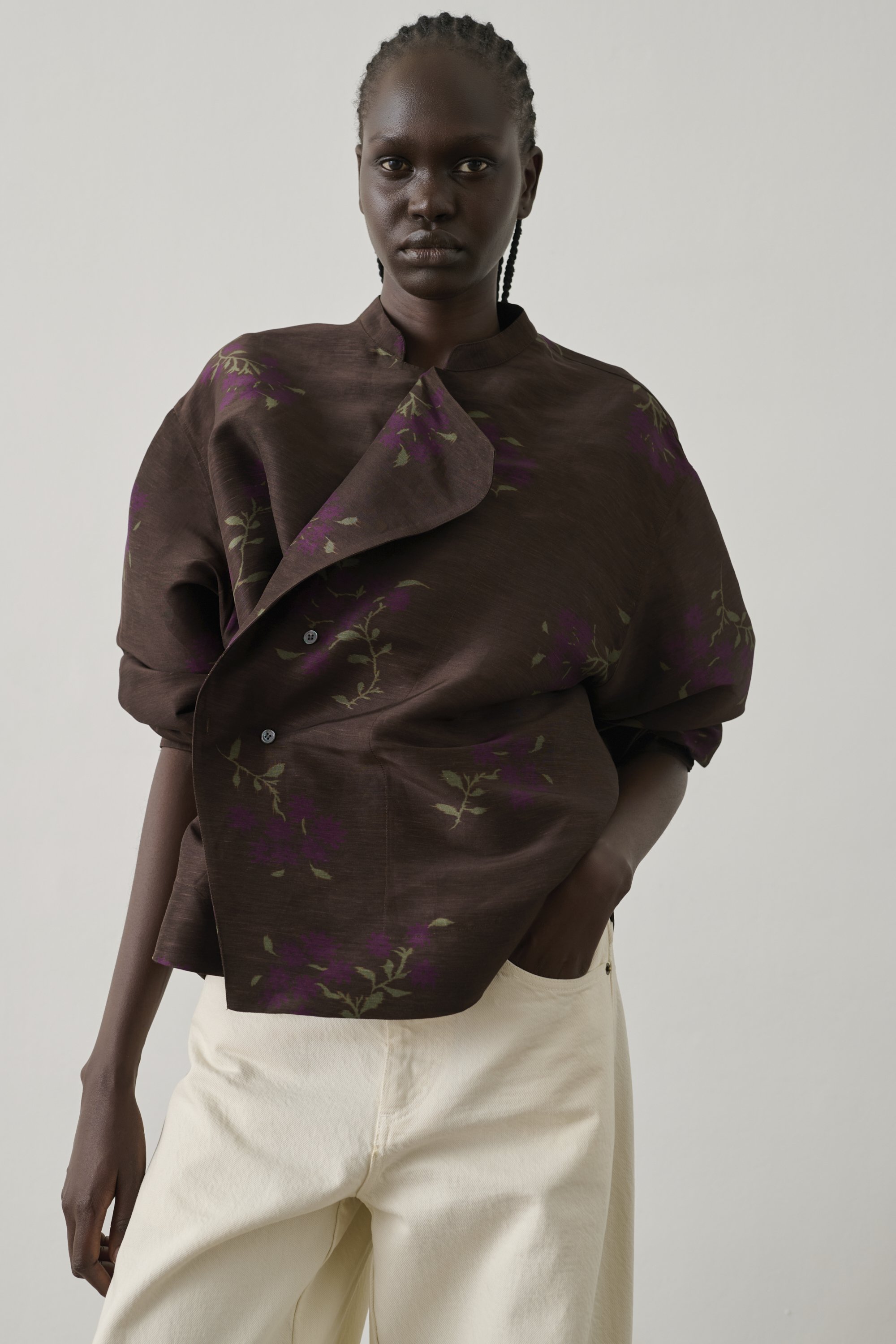 Soeur Bluse Hampton in Brown / Purple