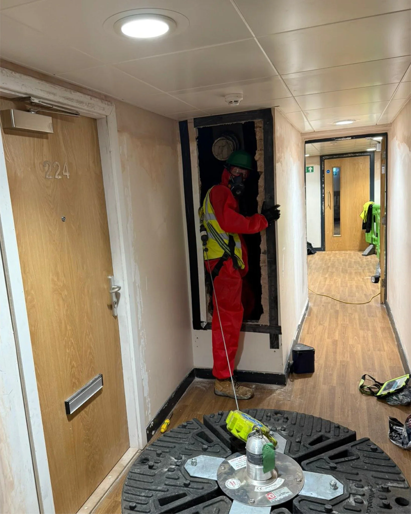 Another day, another safe removal

We caught Aron in the act this week, in full protective gear during a controlled asbestos removal this week.

Working in occupied buildings means precision, professionalism, and putting safety first &mdash; every si