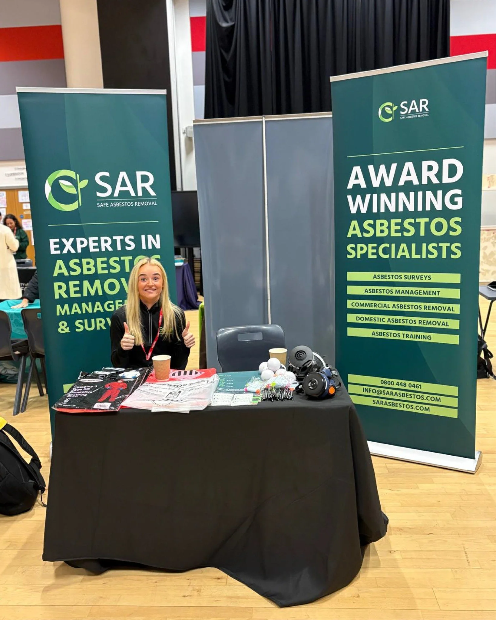 We take our commitment to community projects seriously and so last month, Ash and Gracie spent the day at Hollingworth Academy's careers fair sharing knowledge asbestos and roles within the asbestos industry with the students there. 

The team receiv