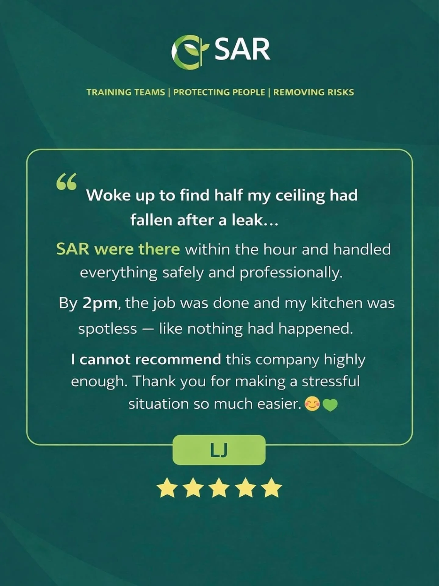 Waking up to a collapsed ceiling is never how you want to start your weekend&hellip;

But this is exactly why we do what we do 💪

From the first call to the final clean-up, our team was on-site within the hour and had everything safely removed and s