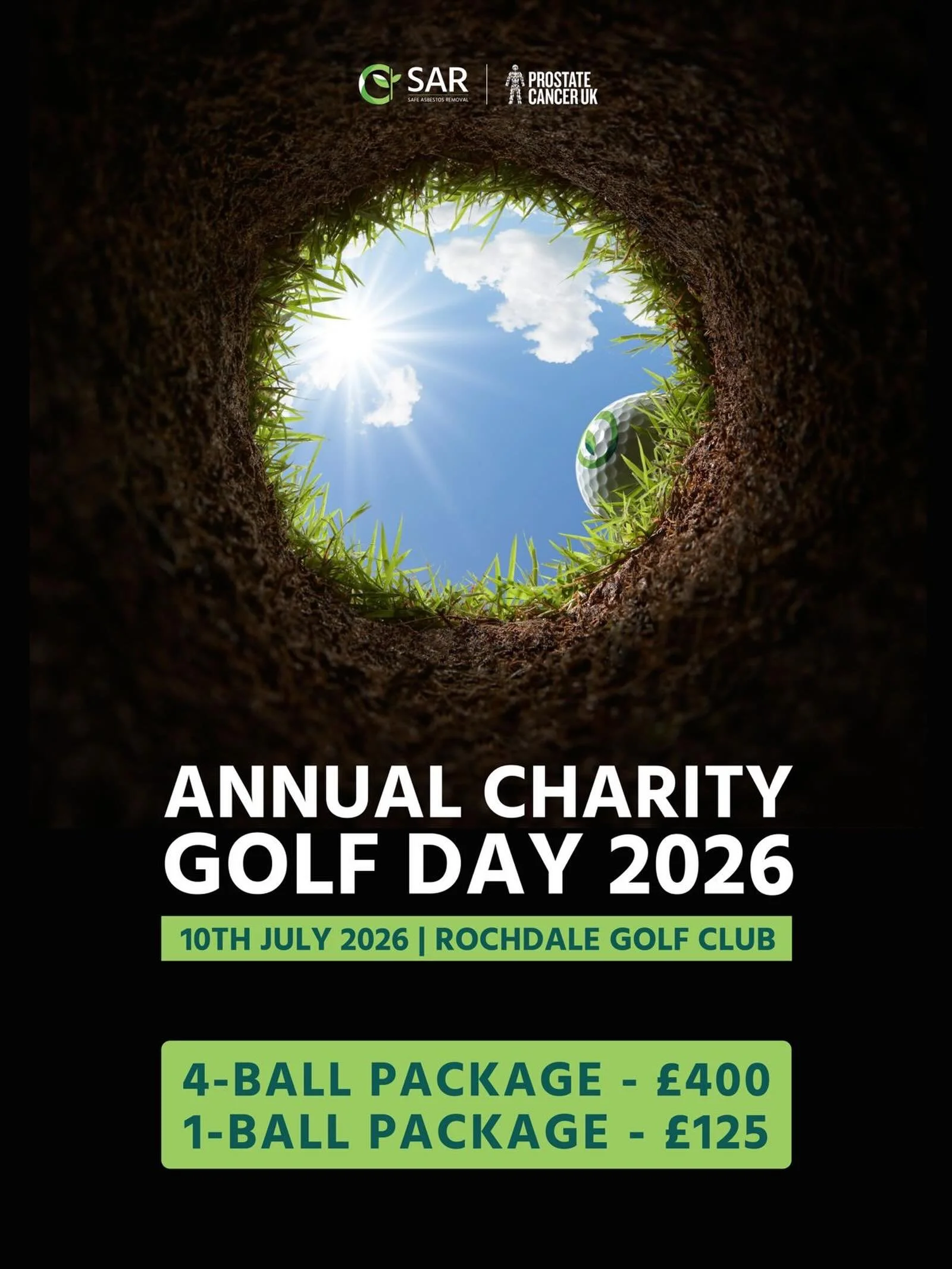 Whether you&rsquo;re looking to entertain clients, reward your team, or simply spend a brilliant day on the course for an incredible cause, this is the one to book.

Here&rsquo;s what&rsquo;s included:
✅ Breakfast on arrival 
✅ 18 holes at Rochdale G