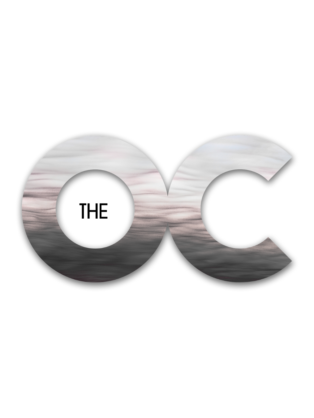 A logo with the letters 'OC' featuring a background of cloudy sky reflections.