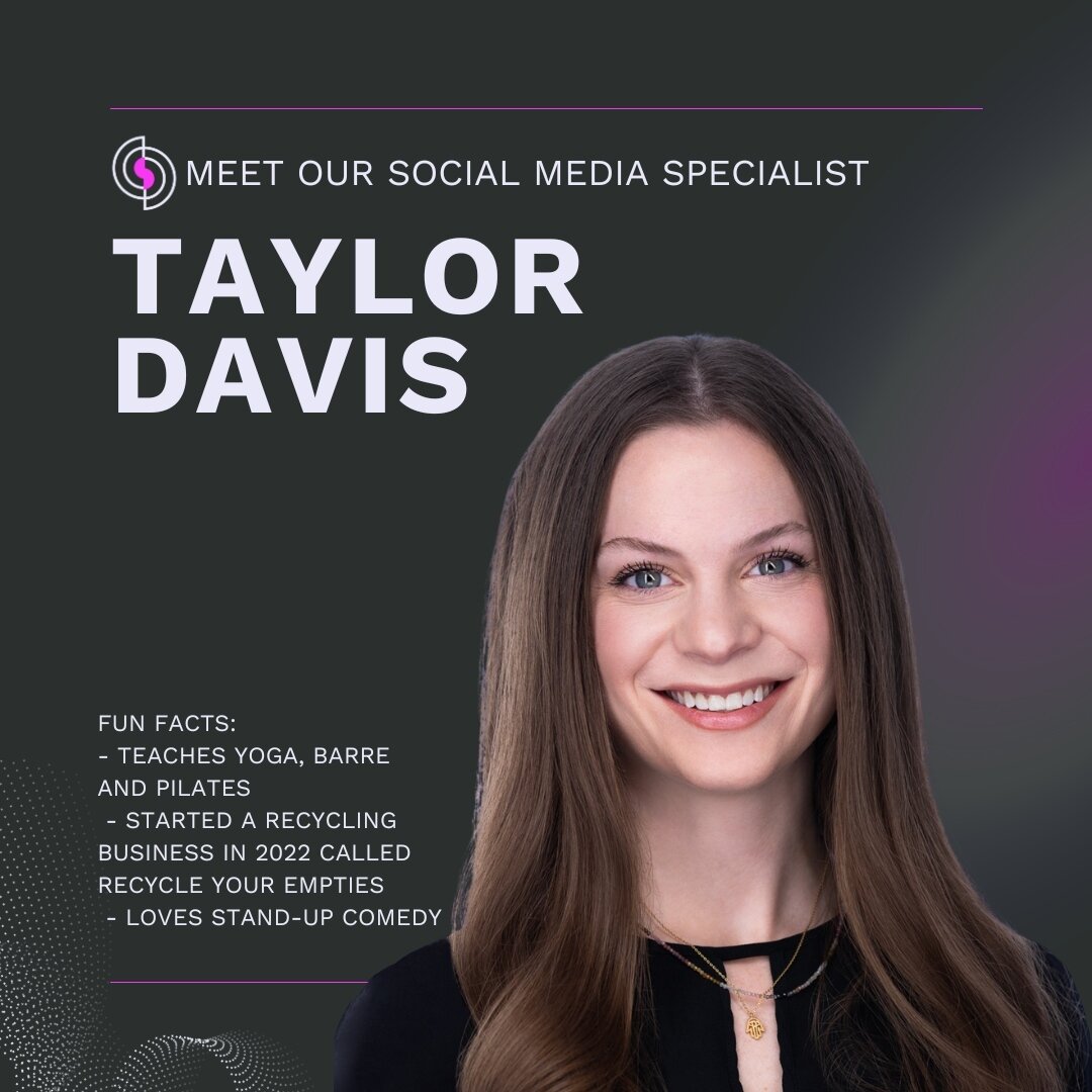 Meet Taylor, our Social Media Specialist and the creative mind shaping digital presence for our clients! Aside from her years of social media marketing experience, she&rsquo;s also a dedicated wellness enthusiast, teaching yoga, barre, and Pilates.

