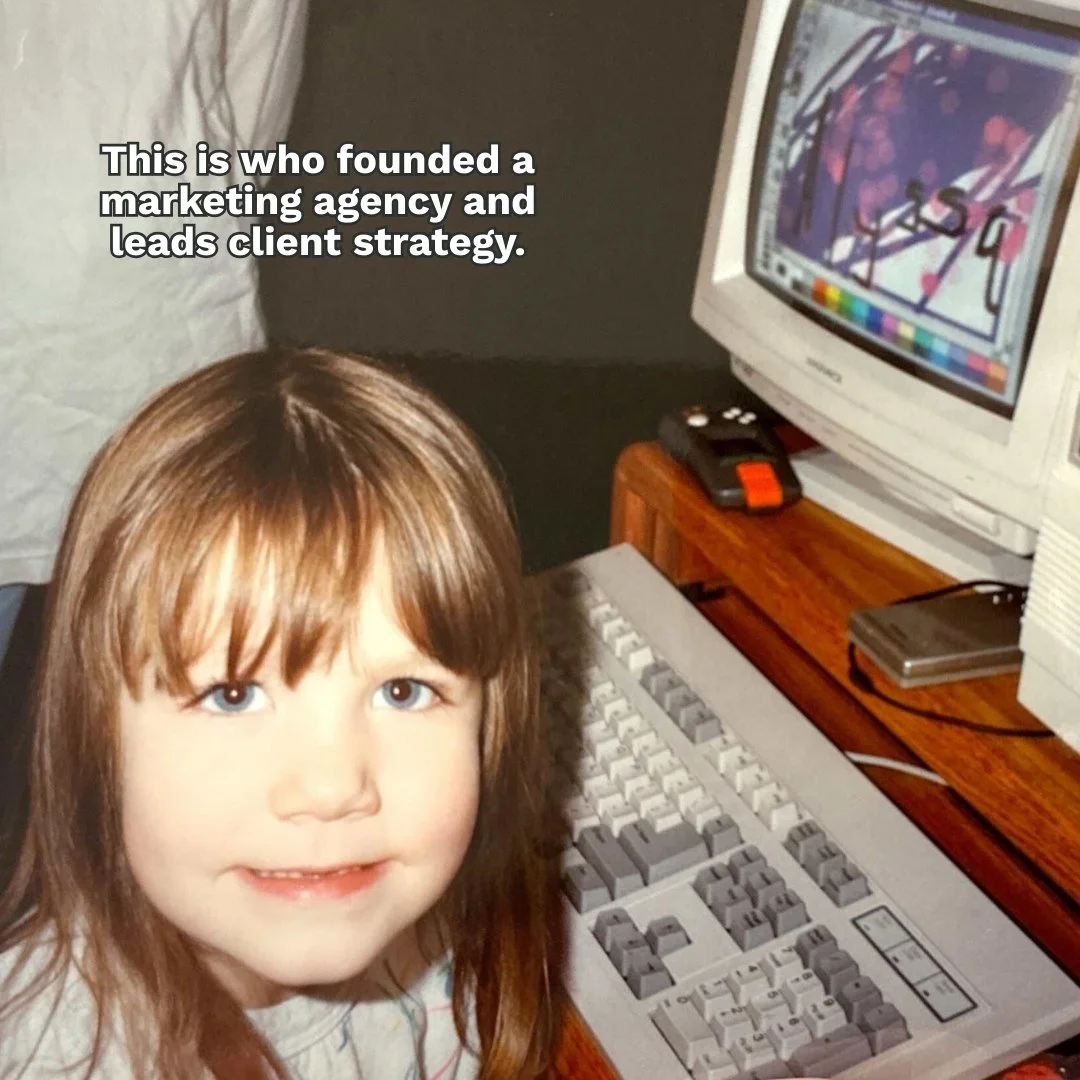 The Siren Media team&hellip; in our early career phases. 👶🖤

Not much has changed, except that Erin has upgraded from a floor full of Diet Coke cans to a desk full of them.

Alyssa &ndash; Owner &amp; Chief Strategist
Shannon &ndash; Project Manage