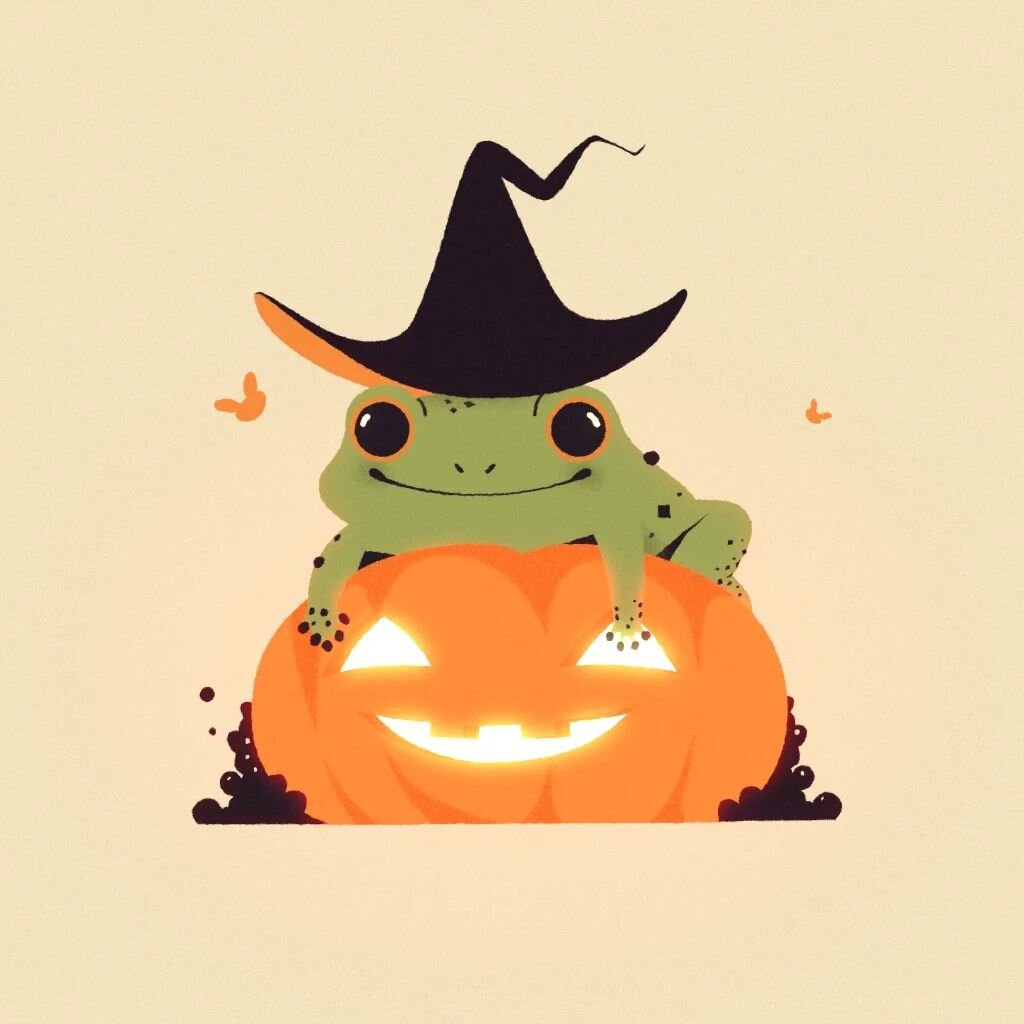Happy Halloween! Here's a spooky toad 🐸

#halloween #toad #spooky #halloweenart #pumpkin #jackolantern #witch #frog #vectorart #illustration #cute #animals