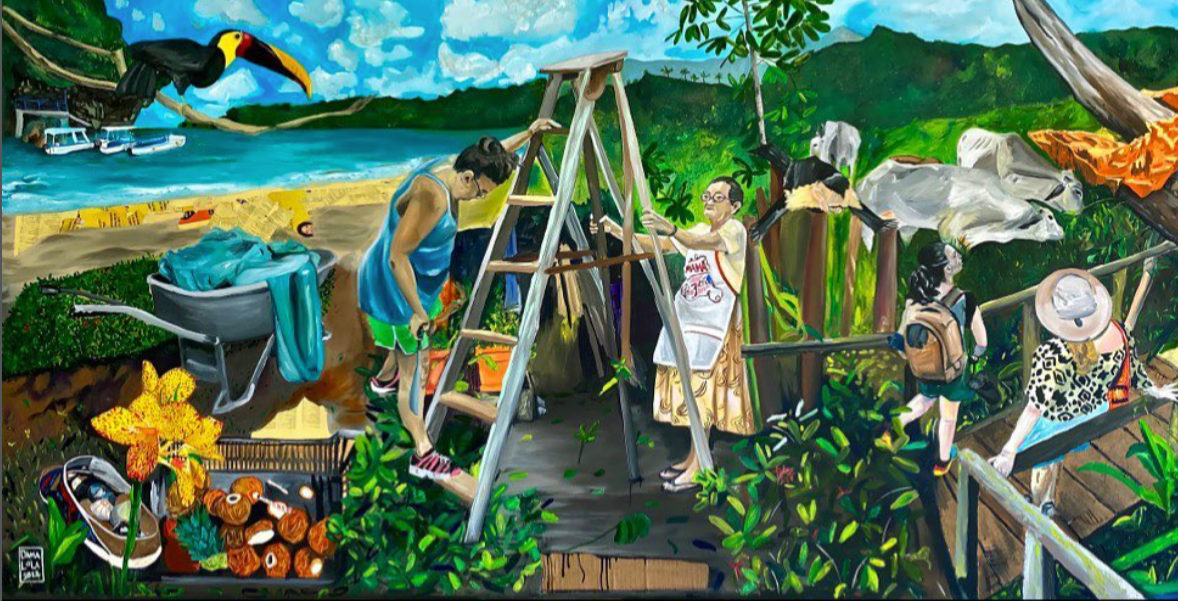 Pura Vida. Damaris Cruz. 60x114". Painting on canvas,	2022.