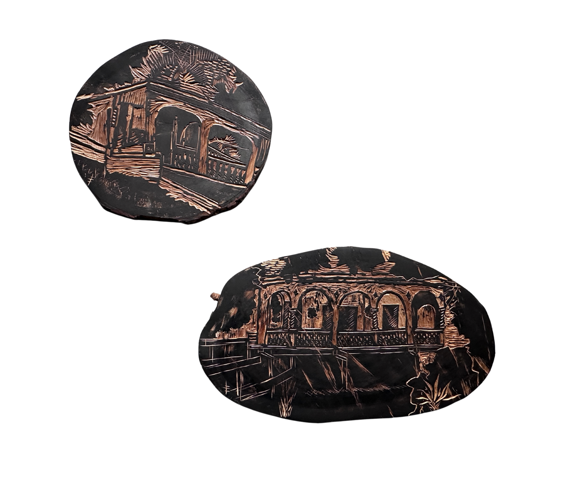 Shey, tu casa, tu rancho. Lilliam Nieves.  10.75x12". Wood carving,	2026.