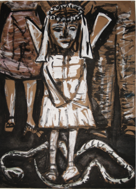 Mi Primera Communion. Anabel Vázquez Rodríguez. 5x3.5" on 7x5". Inkjet reproduction from original acrylic ink and charcoal on board 30x40". 1999, Edition 1/2.