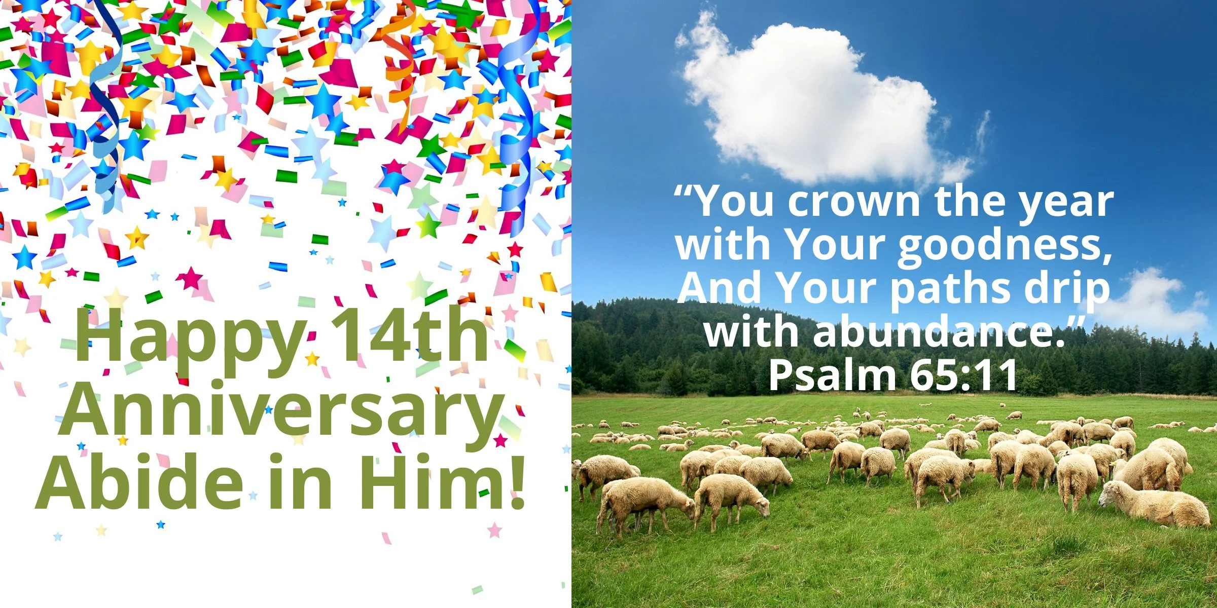 Happy 14th&nbsp; Anniversary Abide in Him!