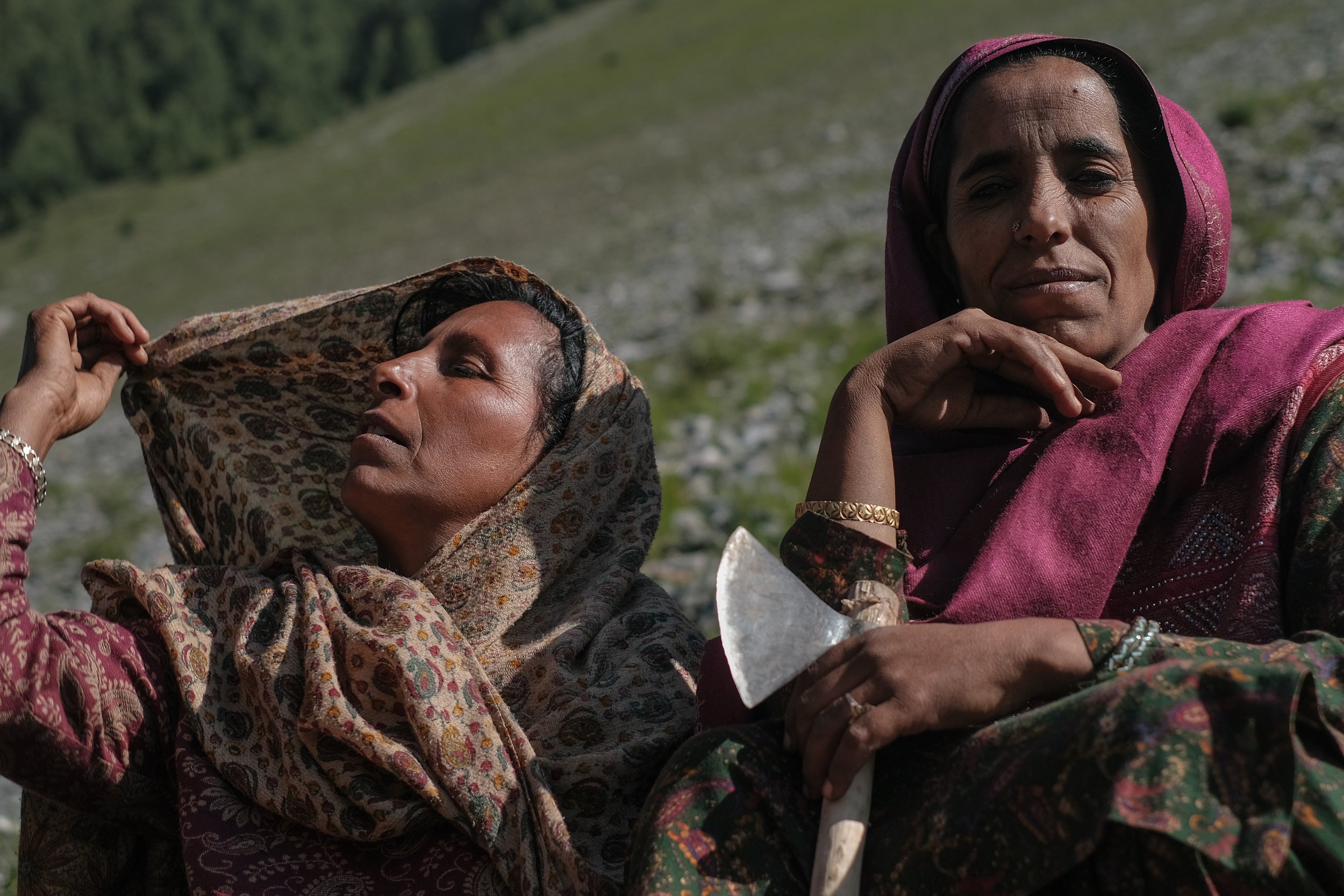 Women power. Bakarwal nomads from Kashmir.
