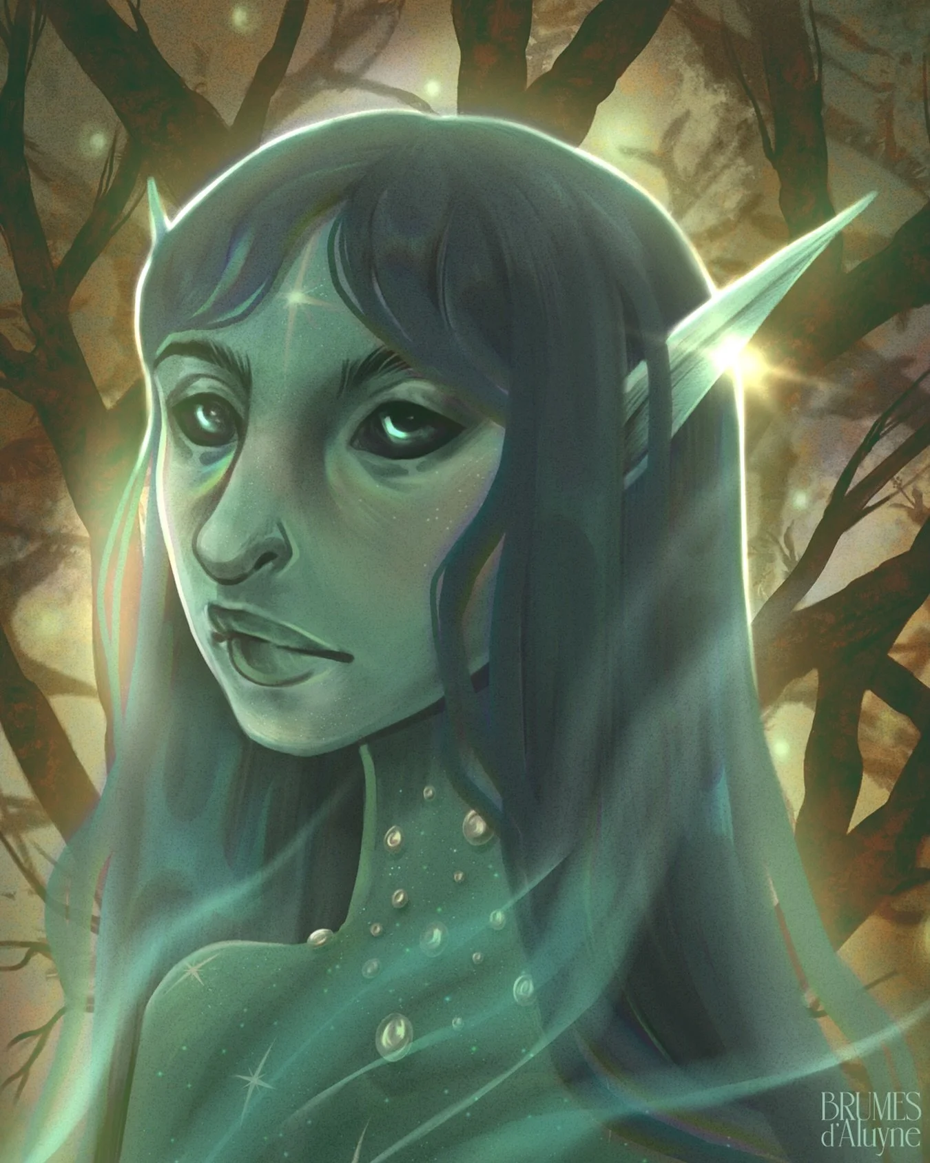 [ENG] Repost (with a *slight* redraw) of this Fae from the strange woods. I wanted to listen to their song once more.

Repost (avec de *l&eacute;g&egrave;re* retouches) de cette Fae des bois &eacute;tranges. J&rsquo;avais envie d&rsquo;&eacute;couter