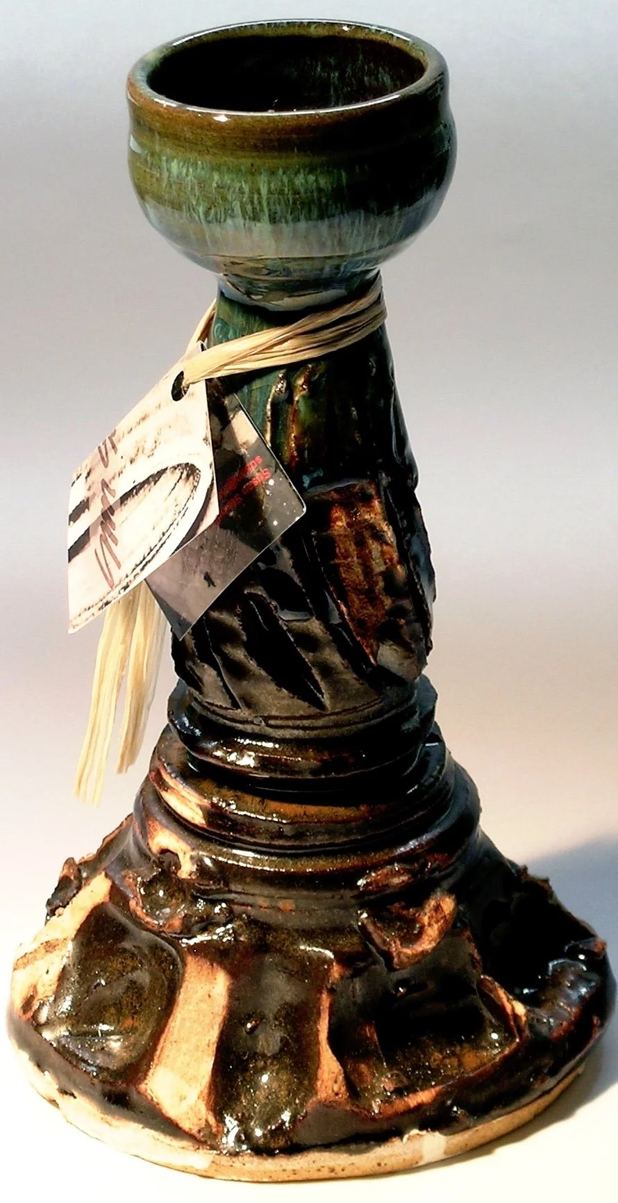 Candlestick, stoneware