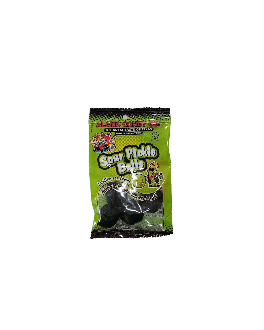 Sour Pickle Ball Candy from Alamo Candy Co.