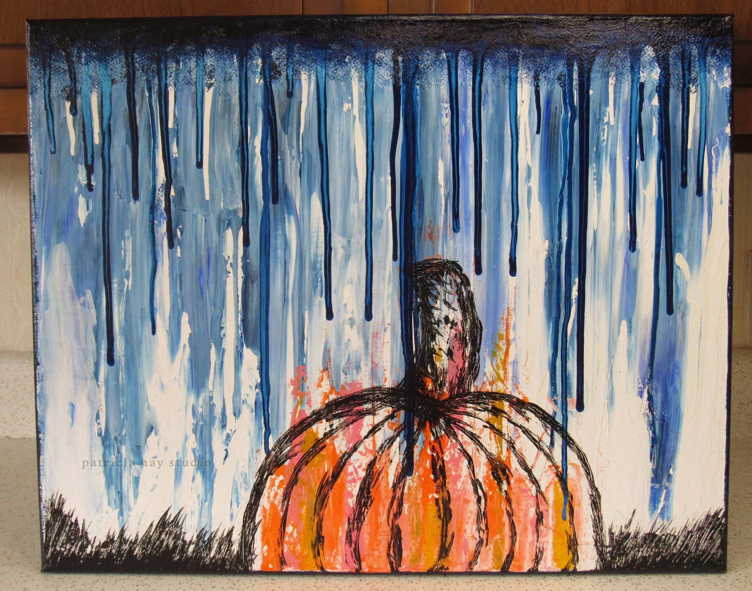 16x20 Acrylic, Acrylic Ink; Palette Knife
