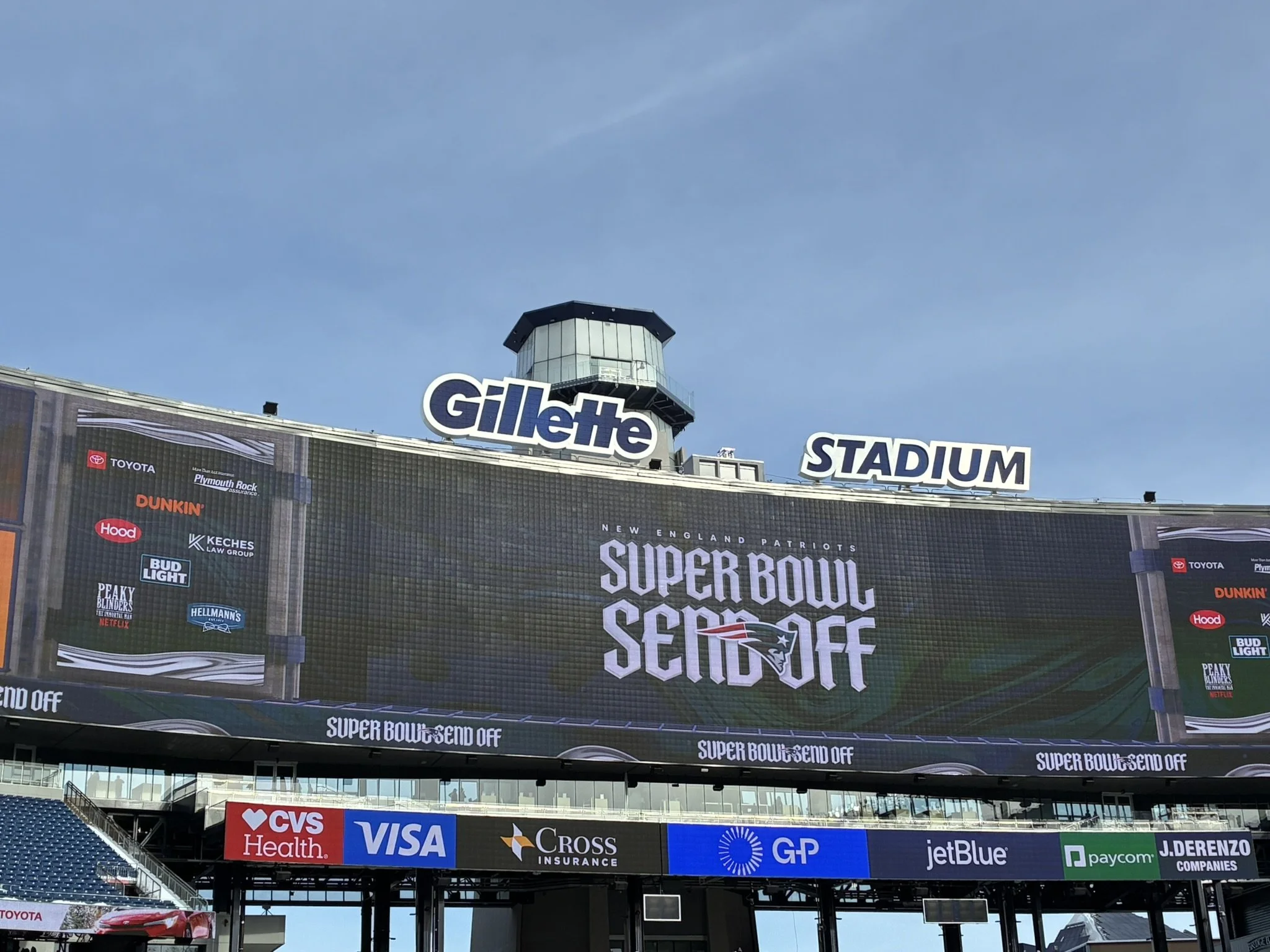 Patriots Super Bowl 60 Sendoff