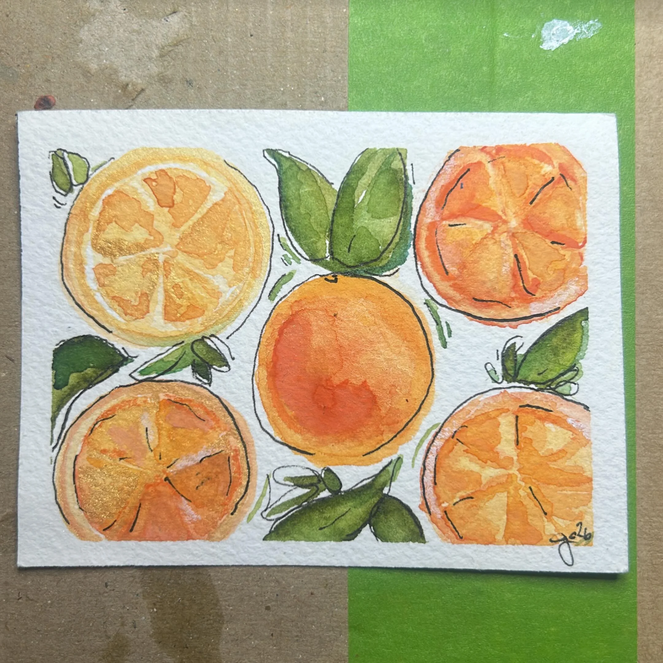 Orange is always remind me of my mom. Every morning she would have the tiniest little cup of orange juice and insist how important that was. One thing that has kept me from painting over the years is that I have trimmers that have increasingly gotten