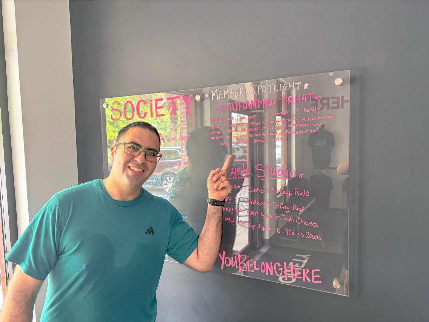 Huge shoutout &amp; congratulations to @muhtahat, our Member Spotlight for May 👏🏼 Muhammad&rsquo;s been a SOCiETY member for more a year now, taken over 350 classes and has lost an astonishing 120lbs!! 

Whether in the Ride, Strength, or Yoga, Muha