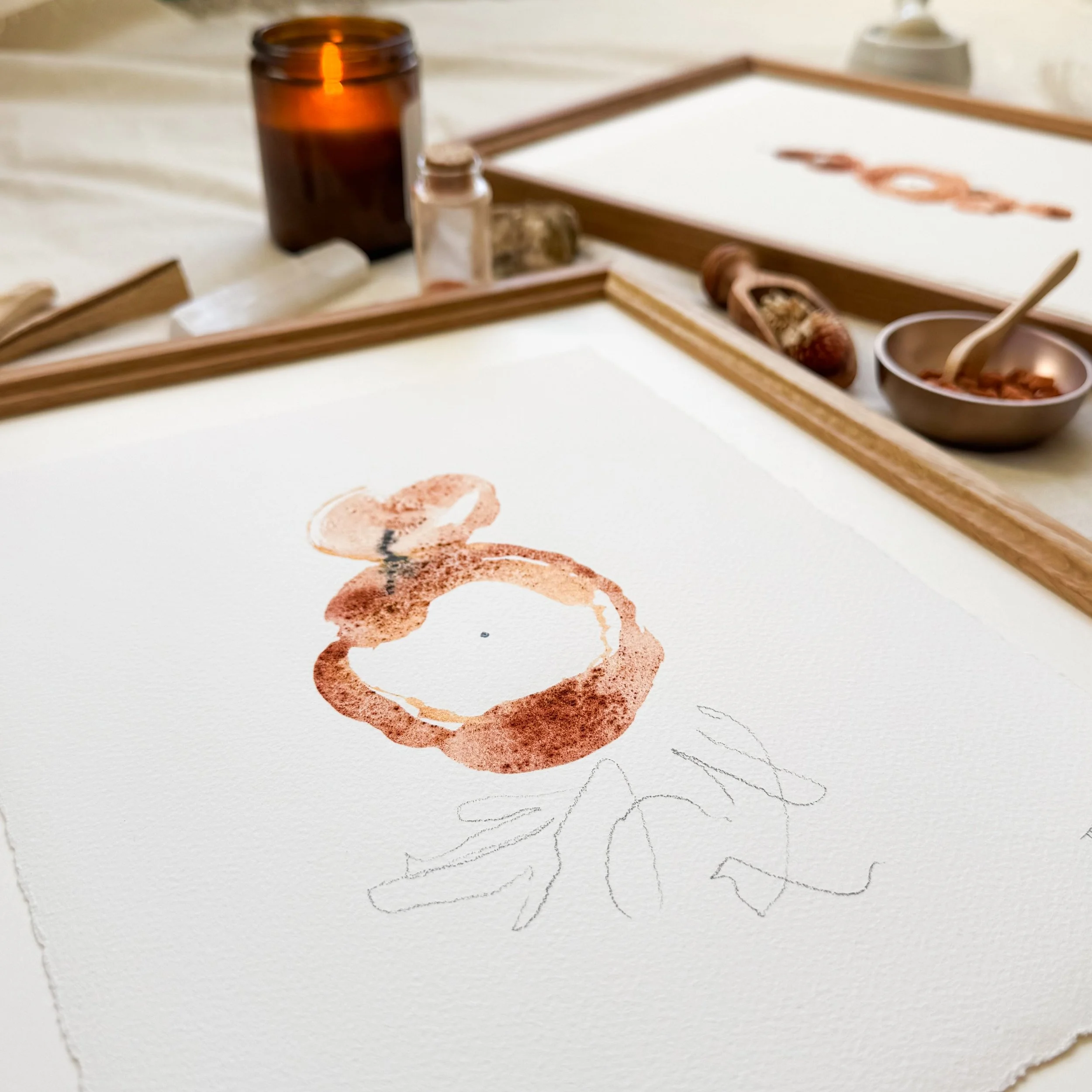 “Be Here Now II”  | Framed Original Art, 12x15 | $140 - SOLD