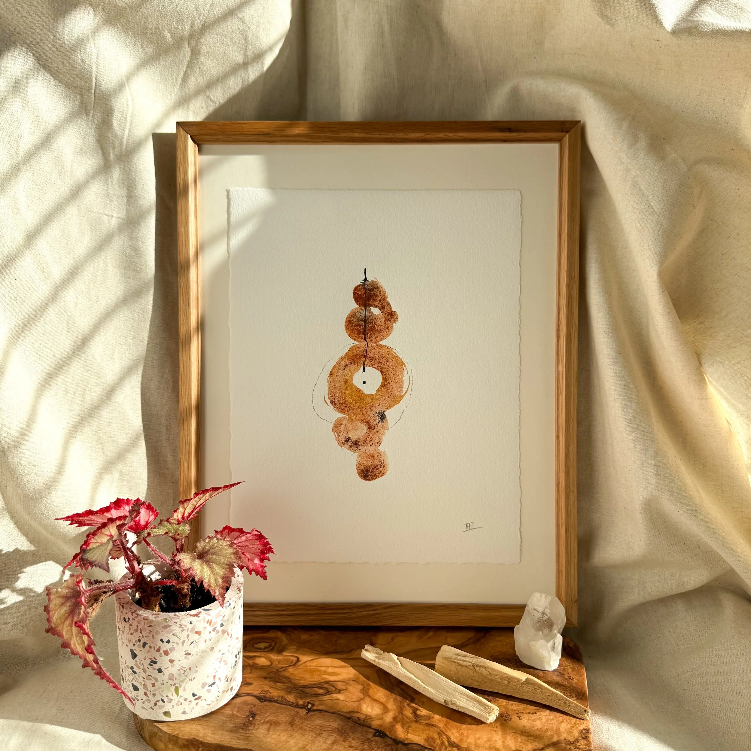 “Be Here Now III” |  | Framed Original Art, 12x15 | $140 - SOLD