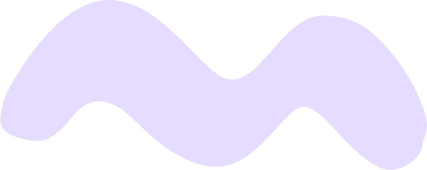 A stylized, abstract, purple-colored shape resembling a wavy line or an 'S' curve.