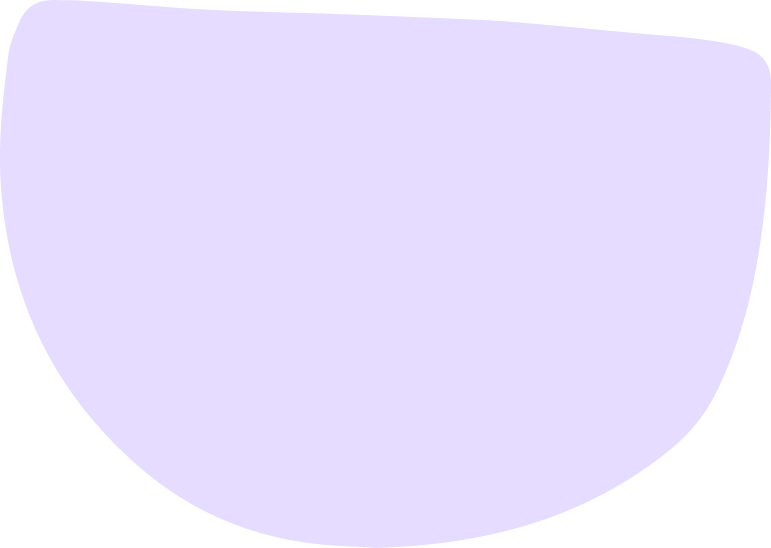 Close-up of a light purple ceramic bowl with a black rim, set against a black background.