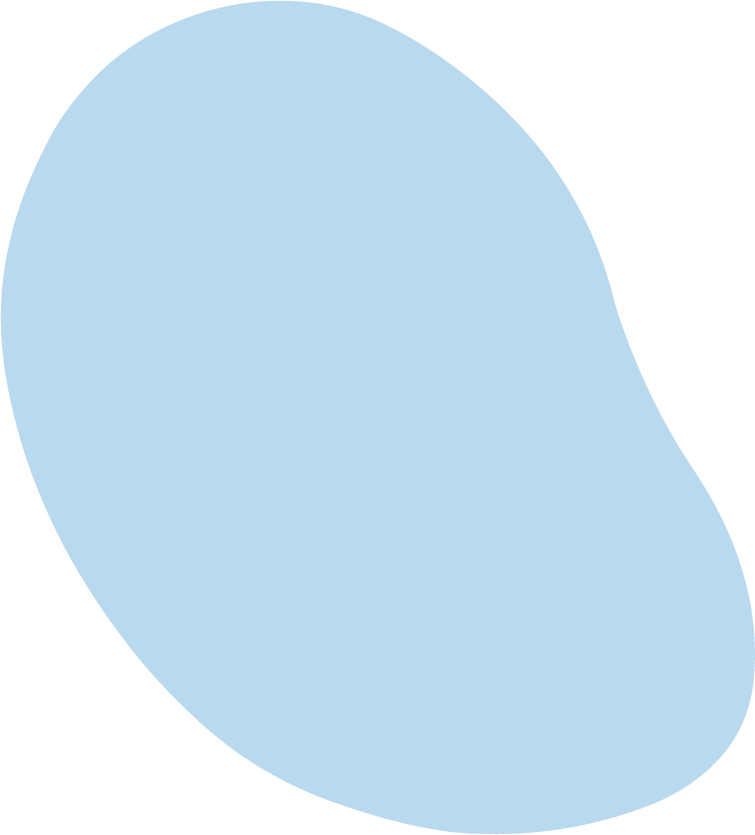 A light blue irregular shape on a black background.