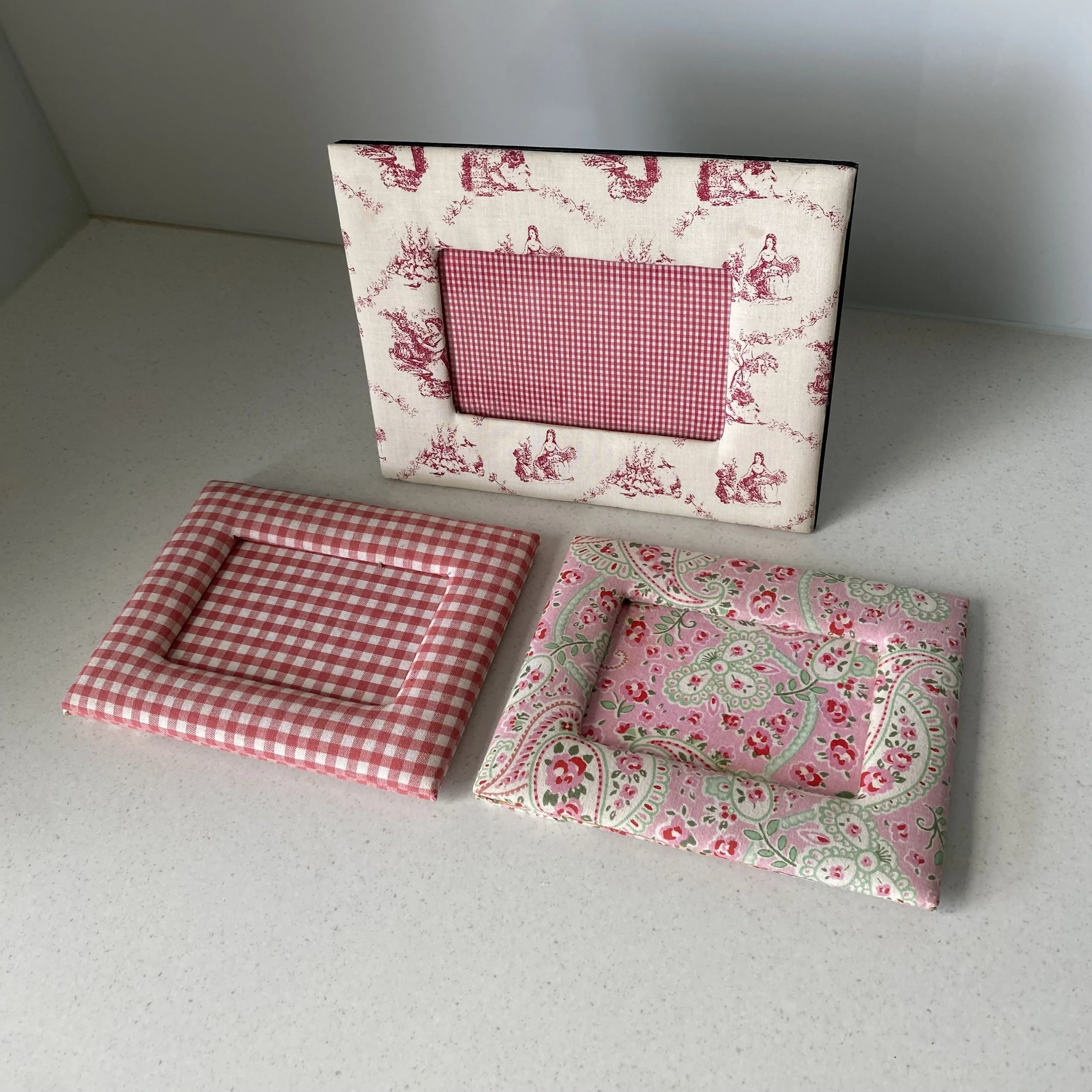 Fabric Photo Frames x3