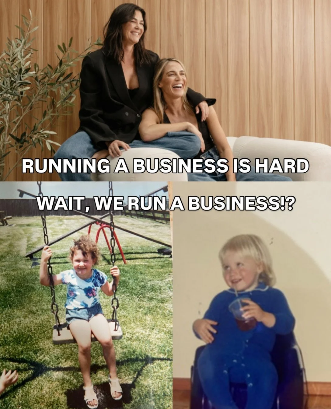Pretty bloody cool, if you ask us.

From these two little kids to building businesses, running a clinic and now teaching other nurses what we&rsquo;ve learnt along the way.

Has it been easy? Absolutely not.

Would we do it all again? 100%.

Forever 