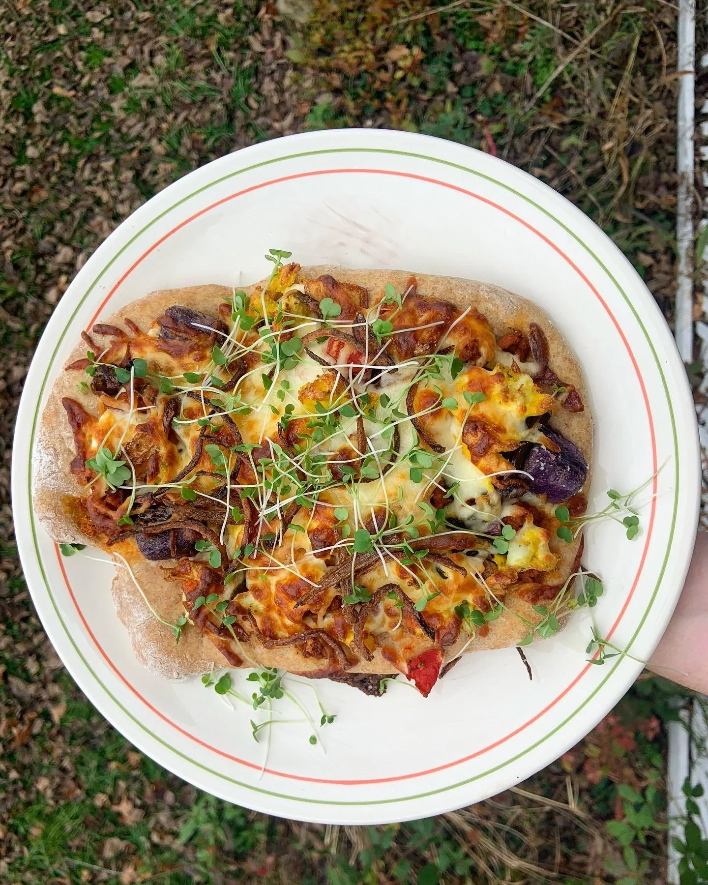Homemade Breakfast Pizza - Vegetarian