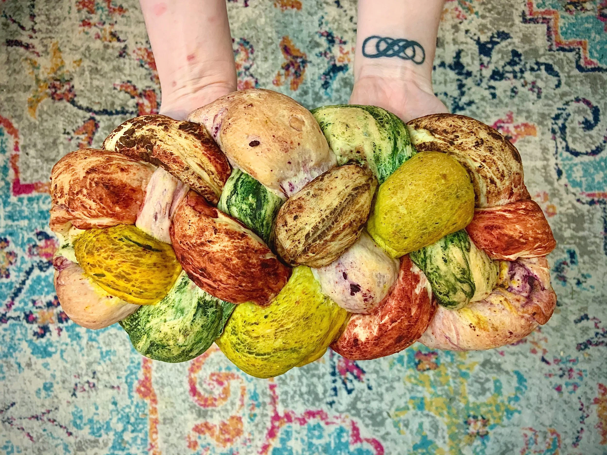 Naturally dyed Challah