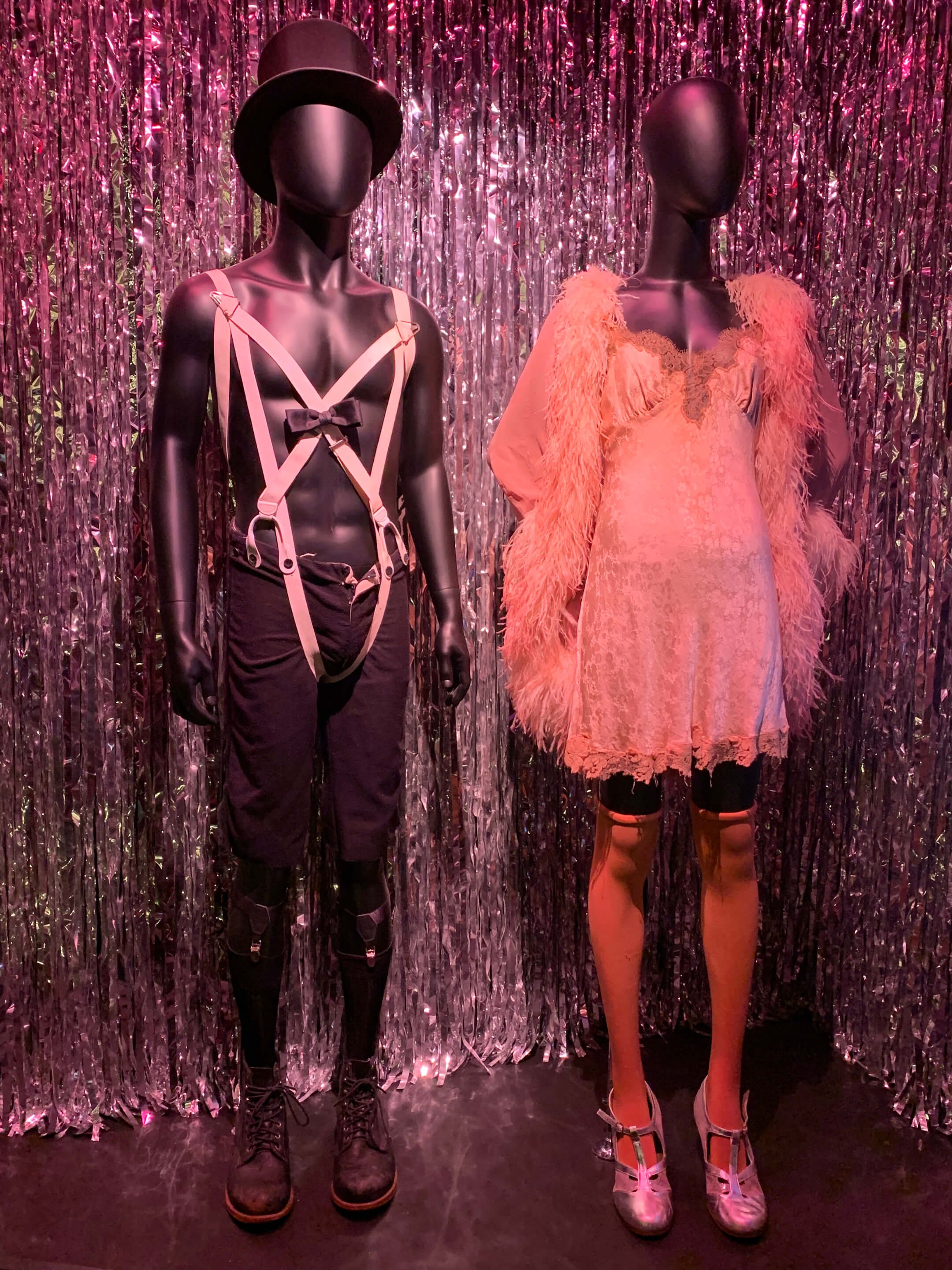  An Emcee (left) and Sally costume from the 1998 revival of  Cabaret   Designed by William Ivey Long 