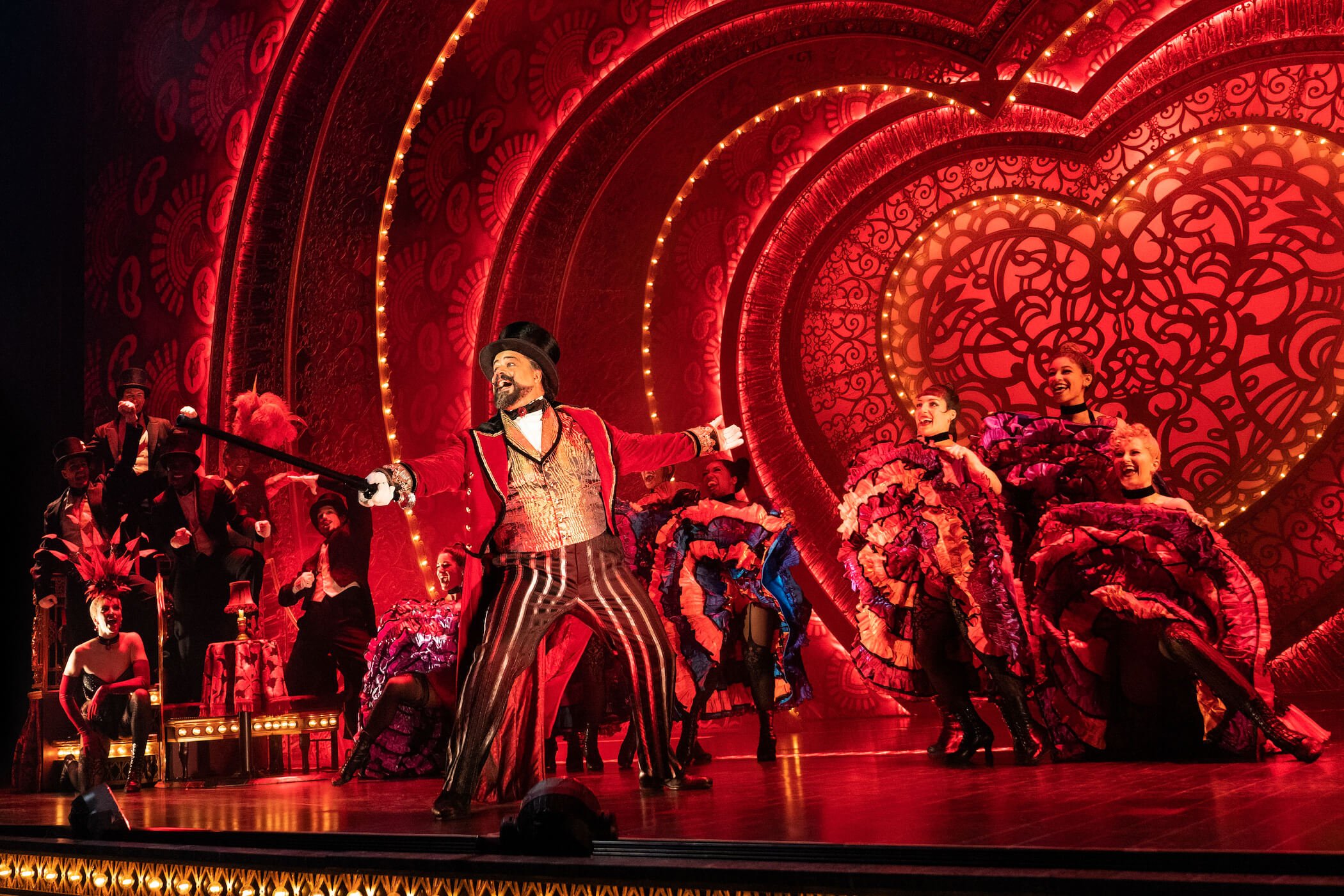  Austin Durant and the cast of the North American Tour of  Moulin Rouge! The Musical  