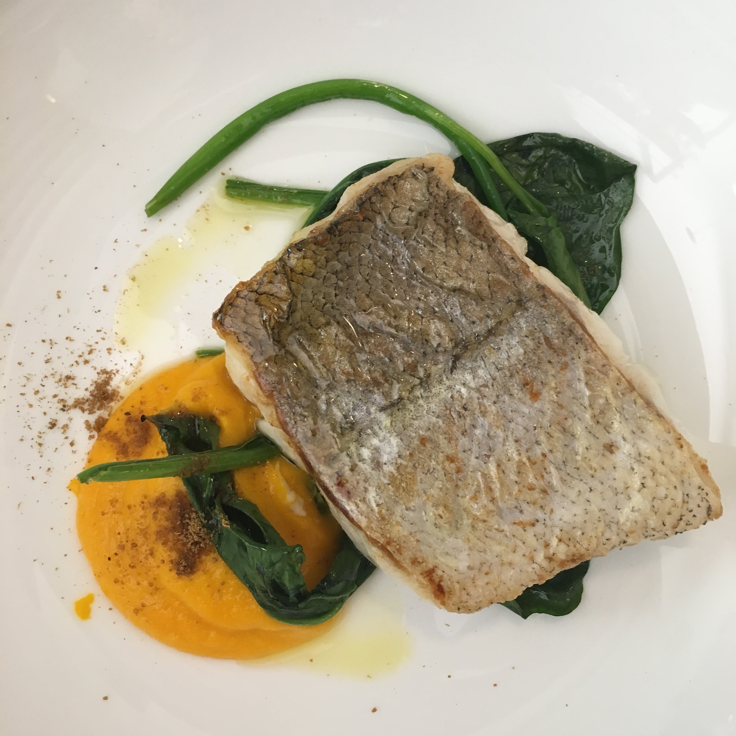Fish and carrot sauce(?) it was sooo good