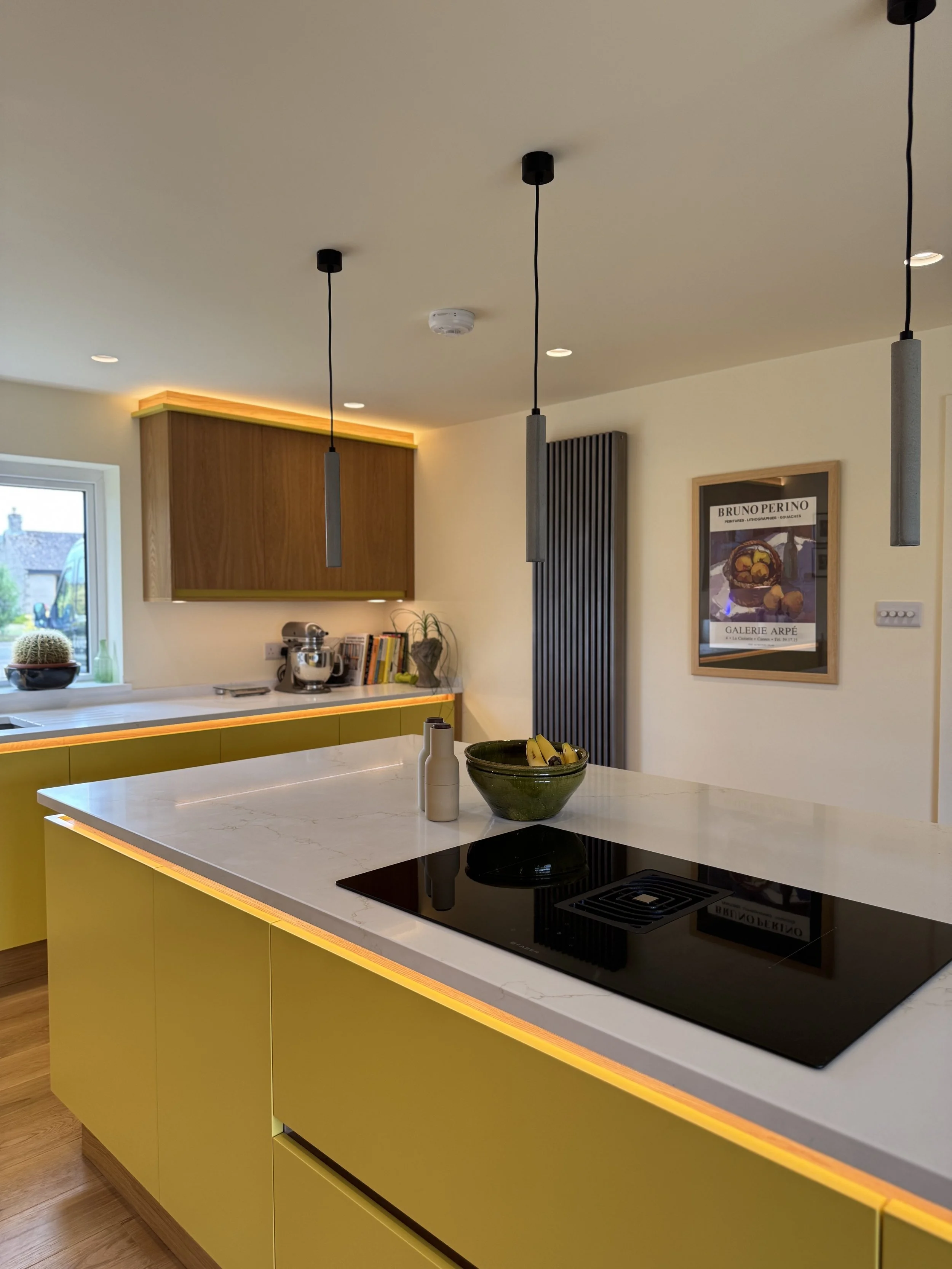 Mustard Handleless Kitchen