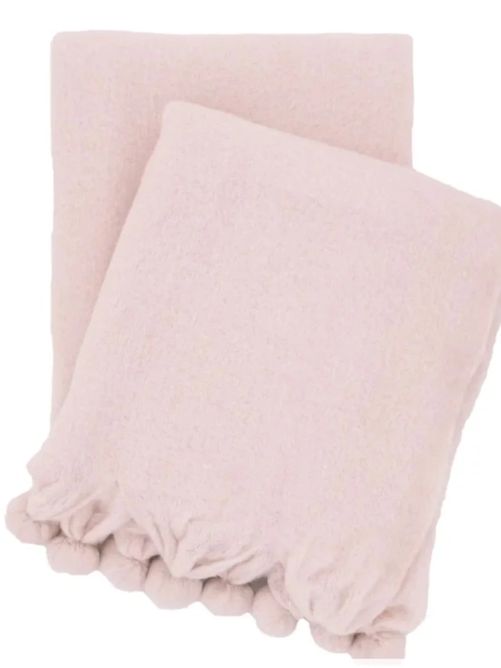 Pom Poms Throw - Slipper Pink