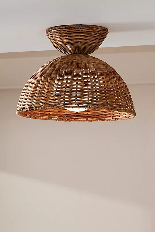 Liz Rattan Flush Mount